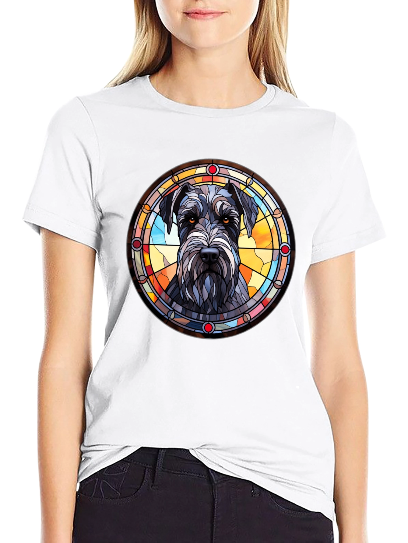 Dog Stained Glass Graphic Tee