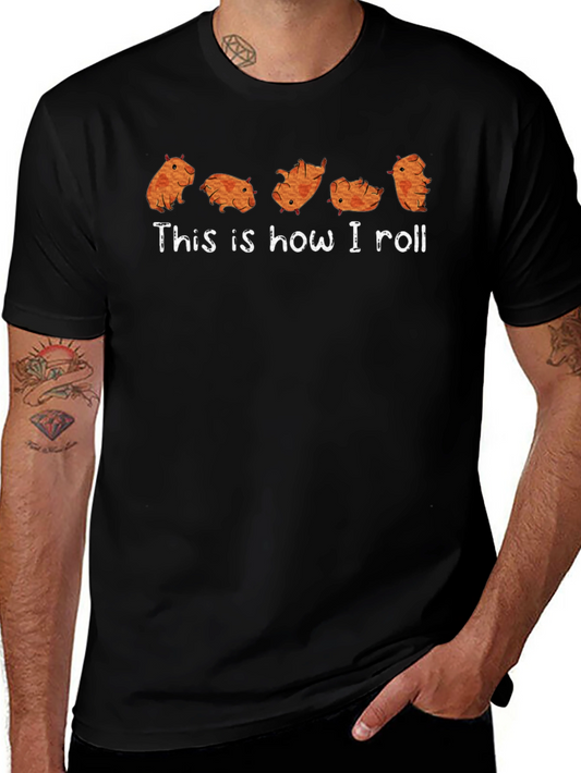 Funny Capybara This is How I Roll Graphic T-Shirt