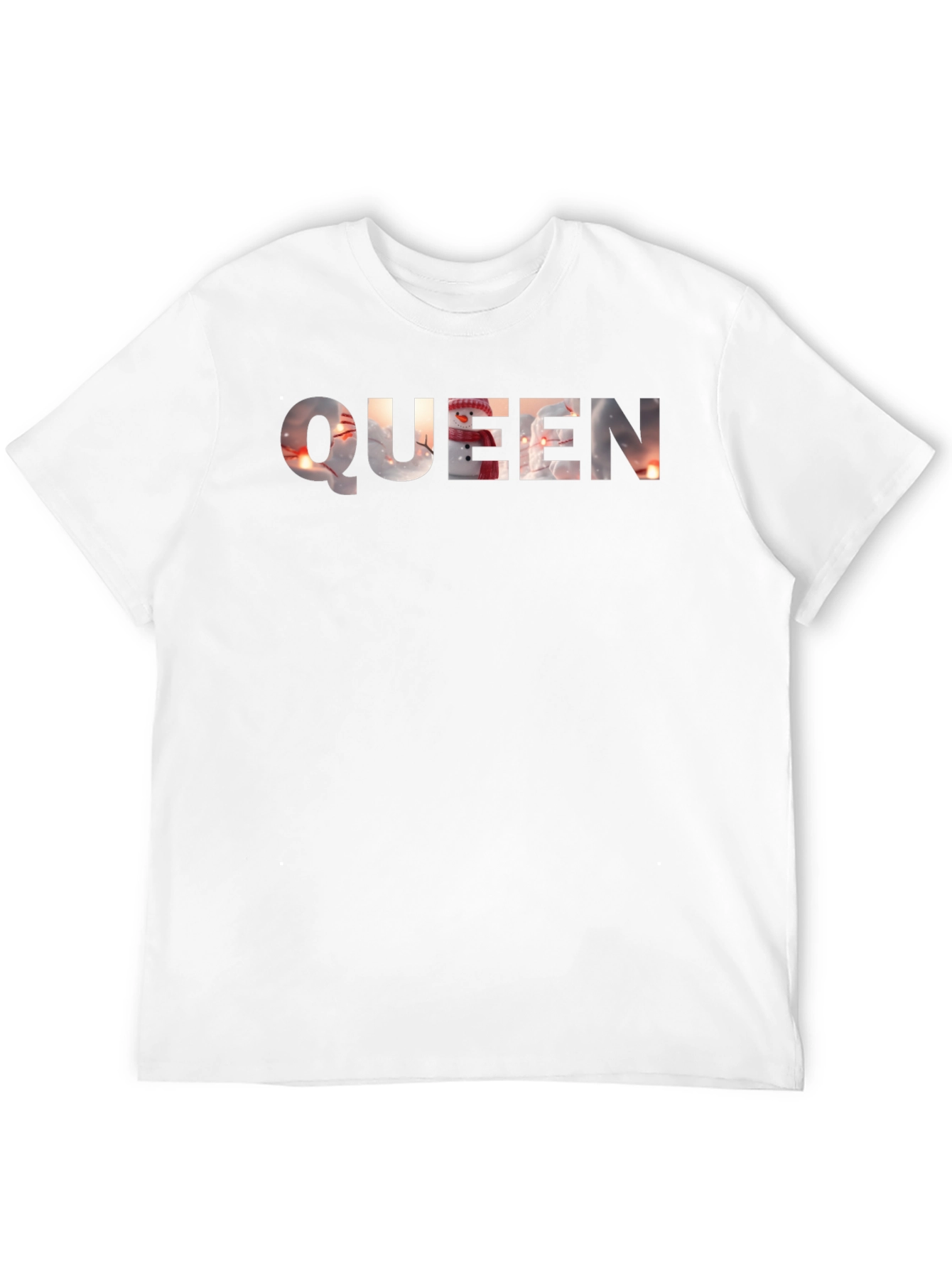 Queen Snowman Graphic Black T-Shirt