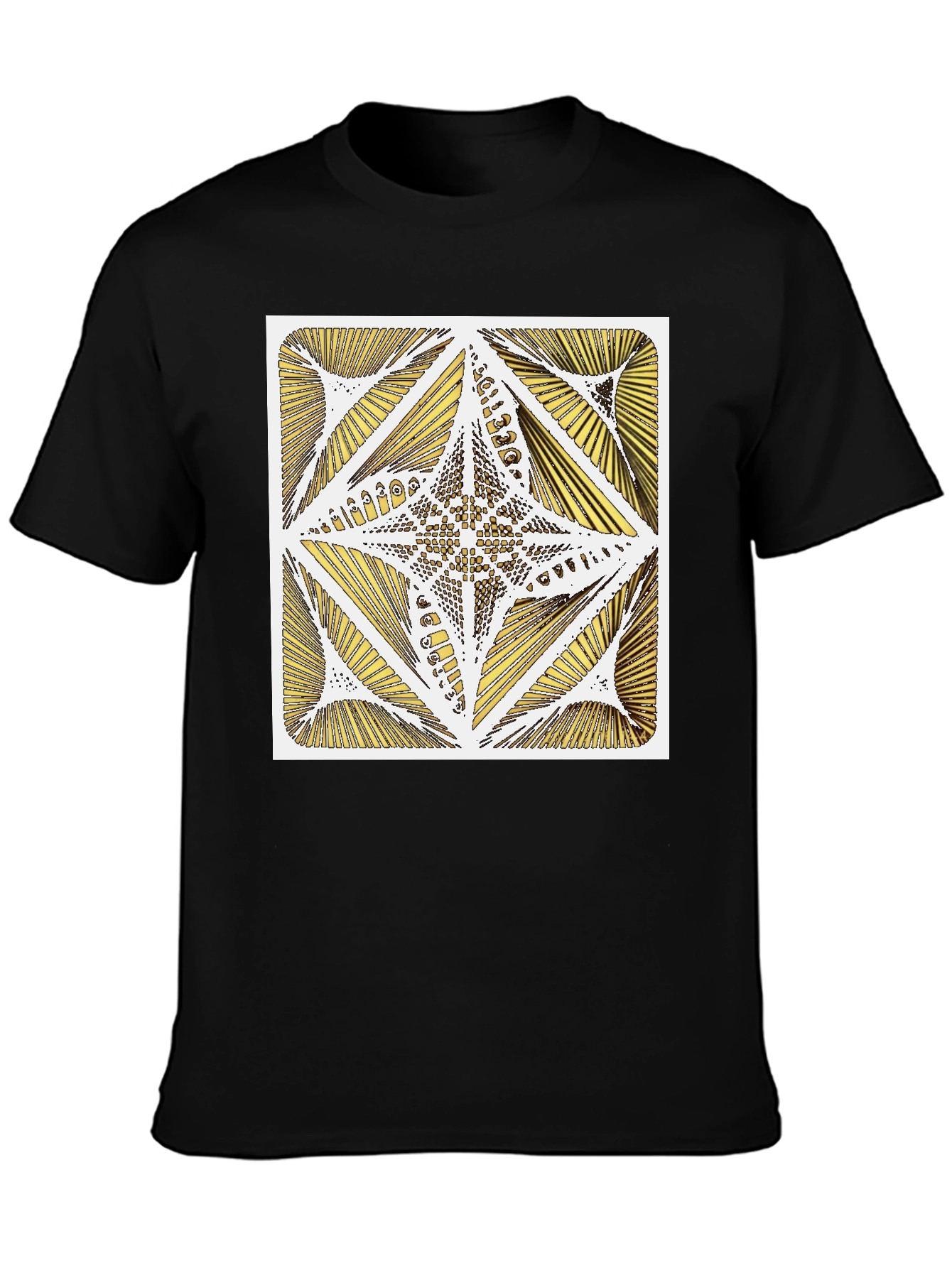 Geometric Star Graphic Tee - Modern Art Shirt