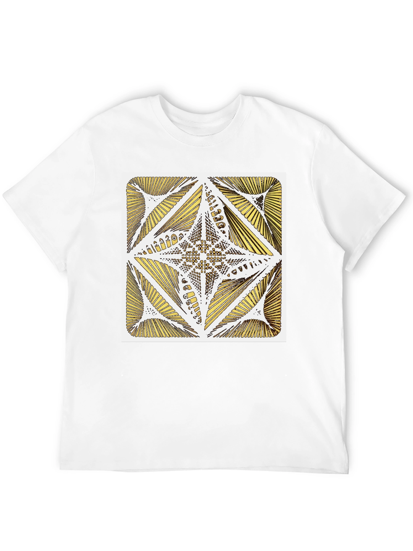 Geometric Star Graphic Tee - Modern Art Shirt