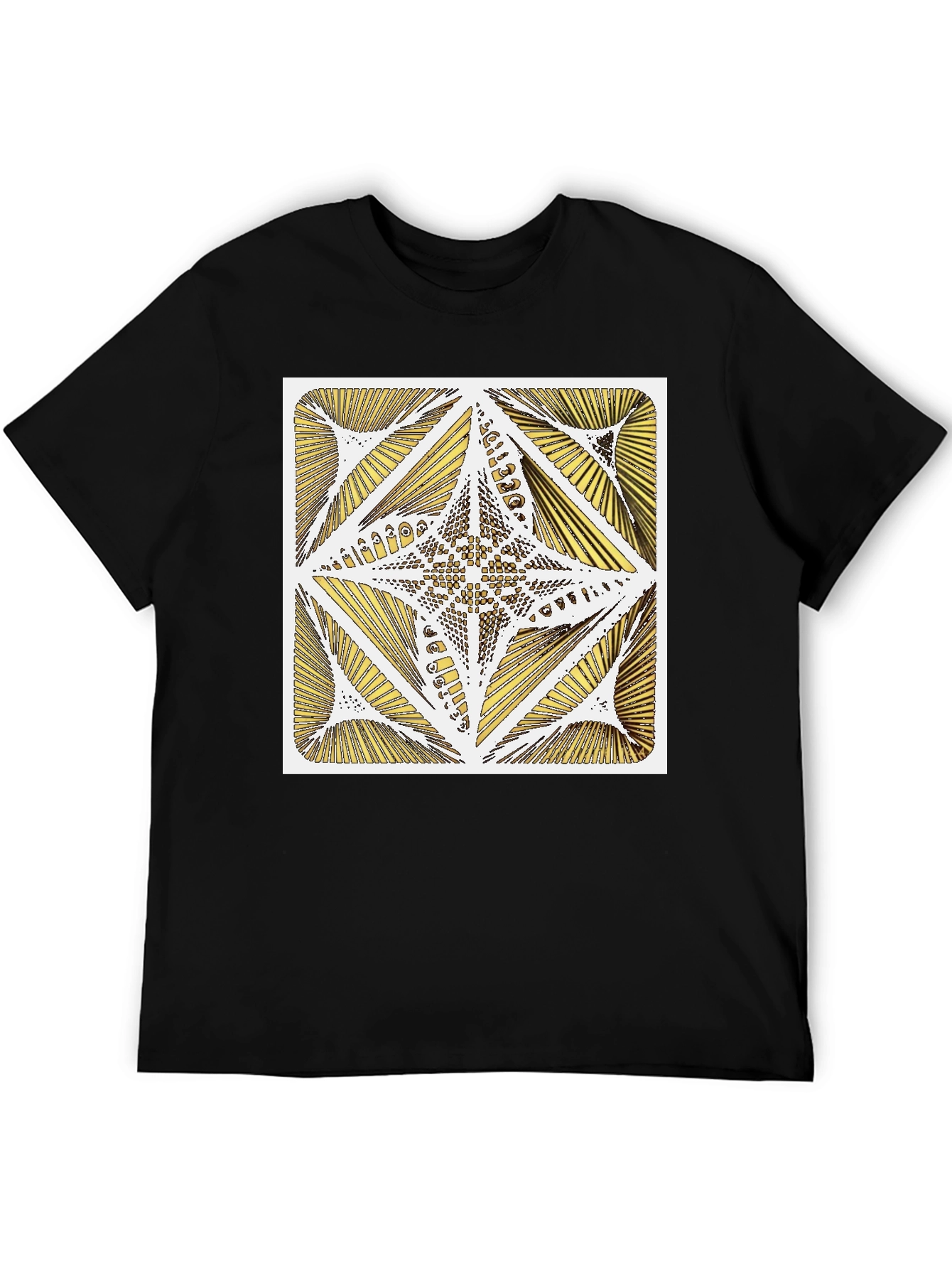 Geometric Star Graphic Tee - Modern Art Shirt