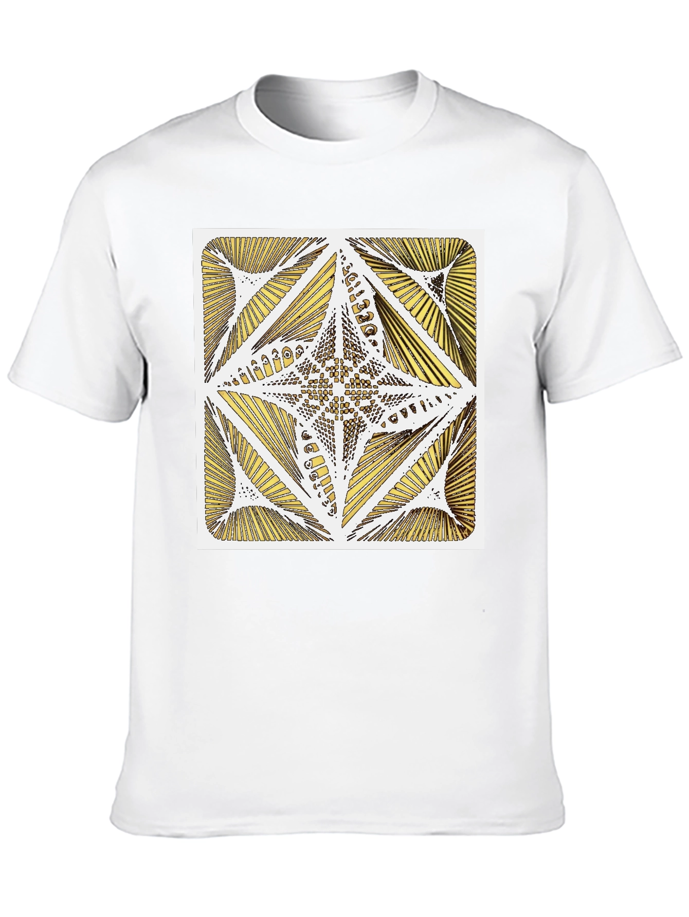 Geometric Star Graphic Tee - Modern Art Shirt