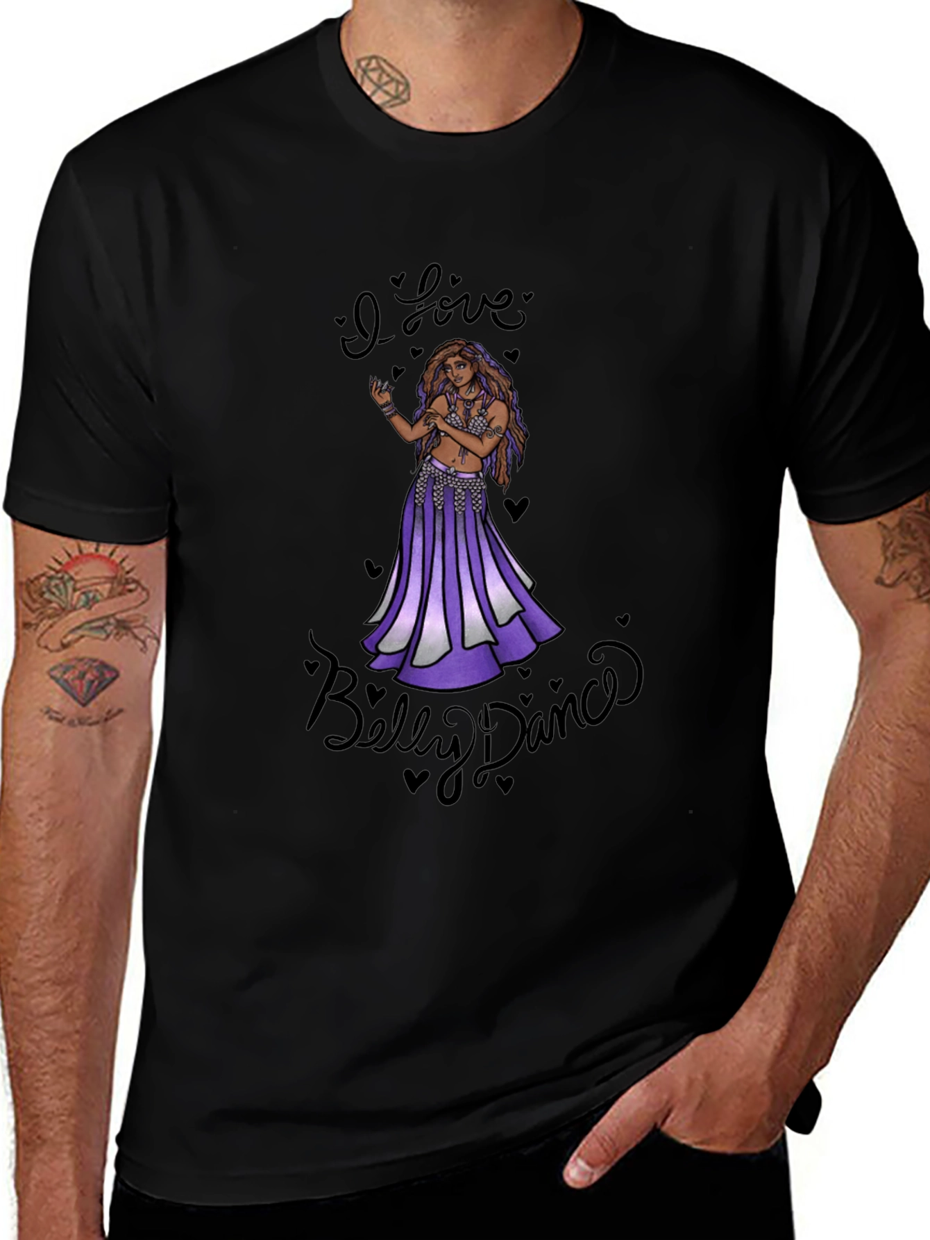I Love Belly Dance Black T-Shirt
