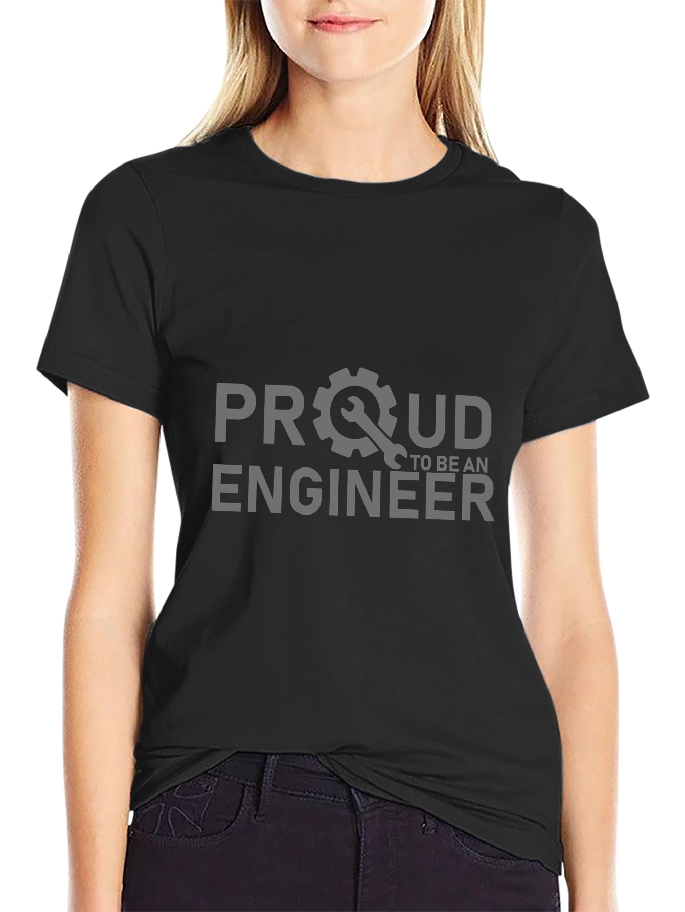 Proud Engineer Graphic T-Shirt - Black