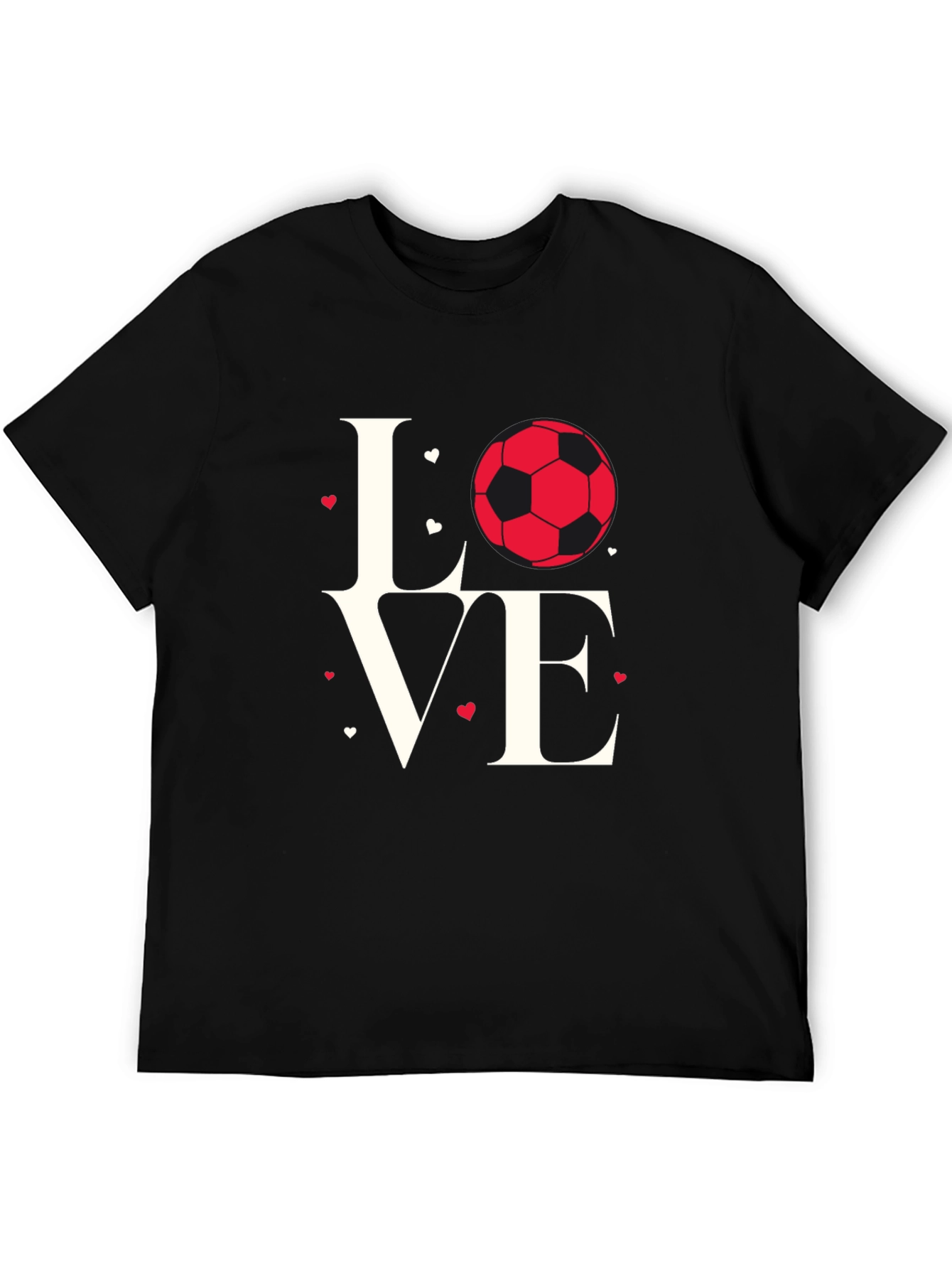 Love Soccer Black T-Shirt