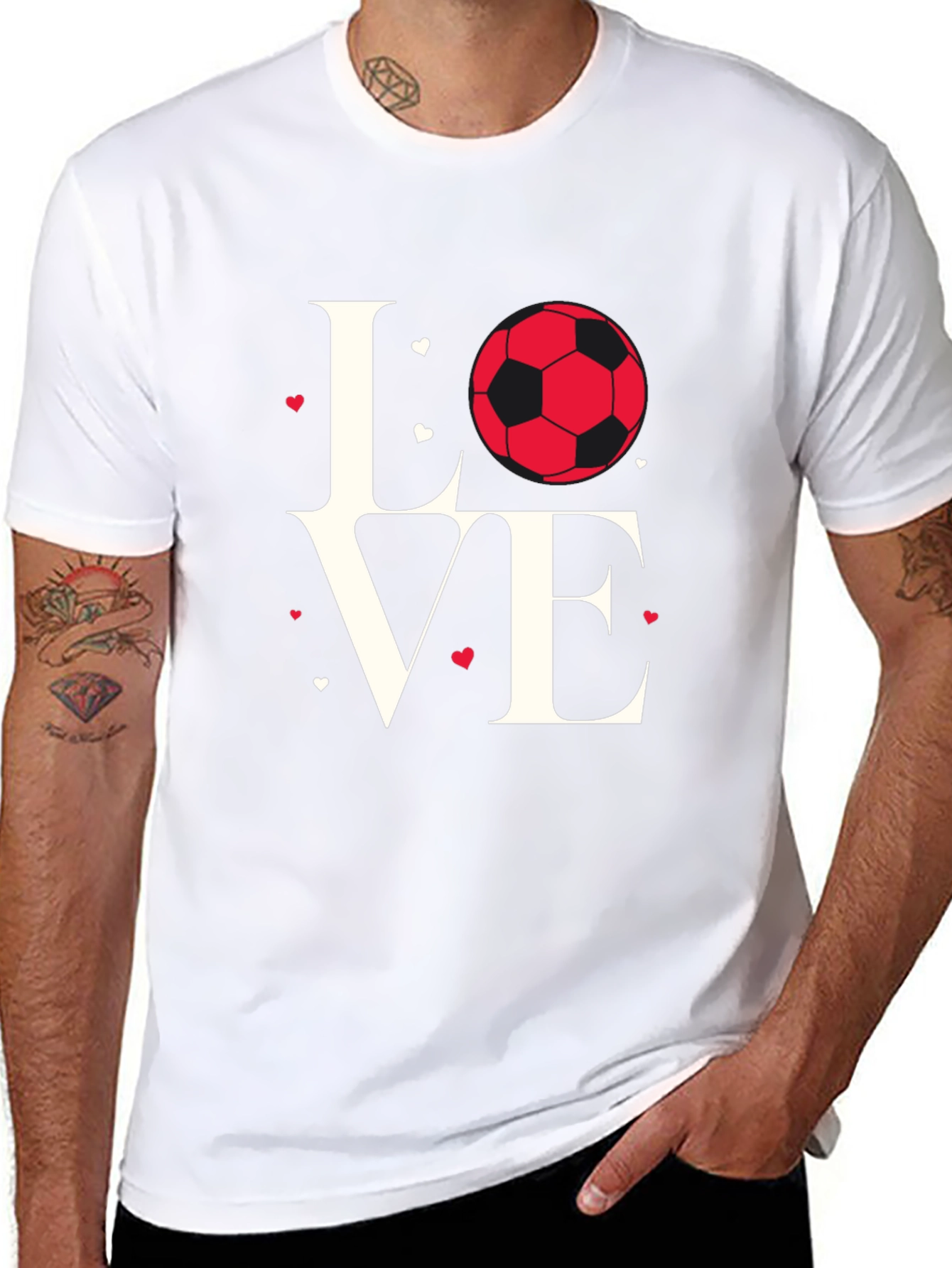 Love Soccer Black T-Shirt
