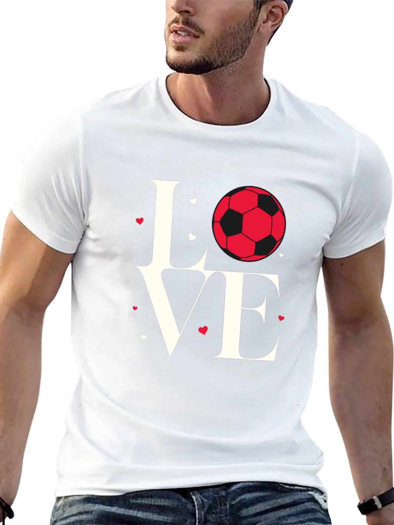 Love Soccer Black T-Shirt