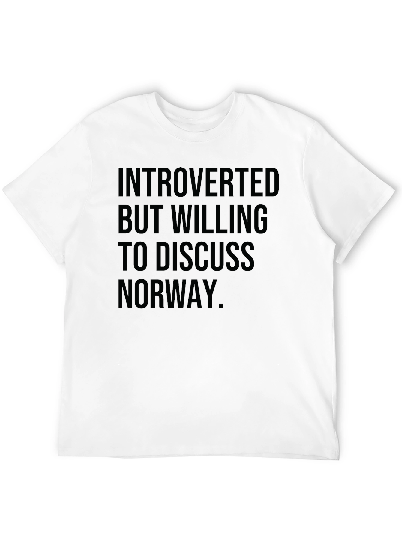 Introverted Norway T-Shirt - Black Cotton Tee