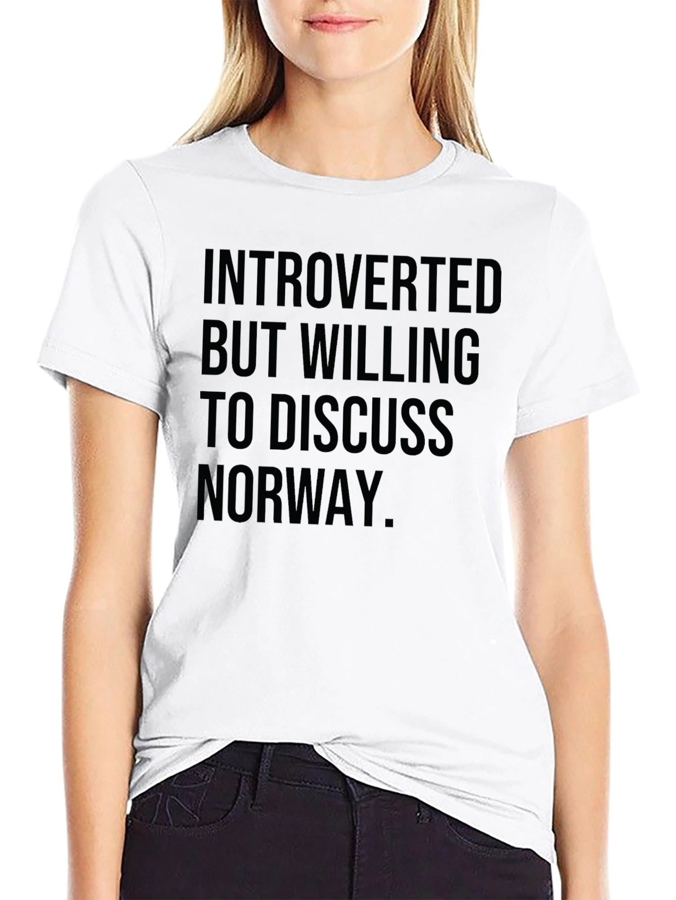 Introverted Norway T-Shirt - Black Cotton Tee