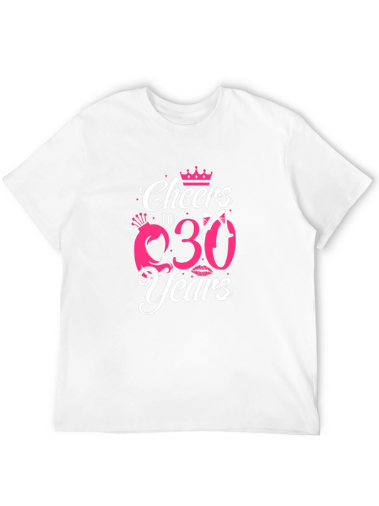 Cheers to 30 Years Black Graphic Tee