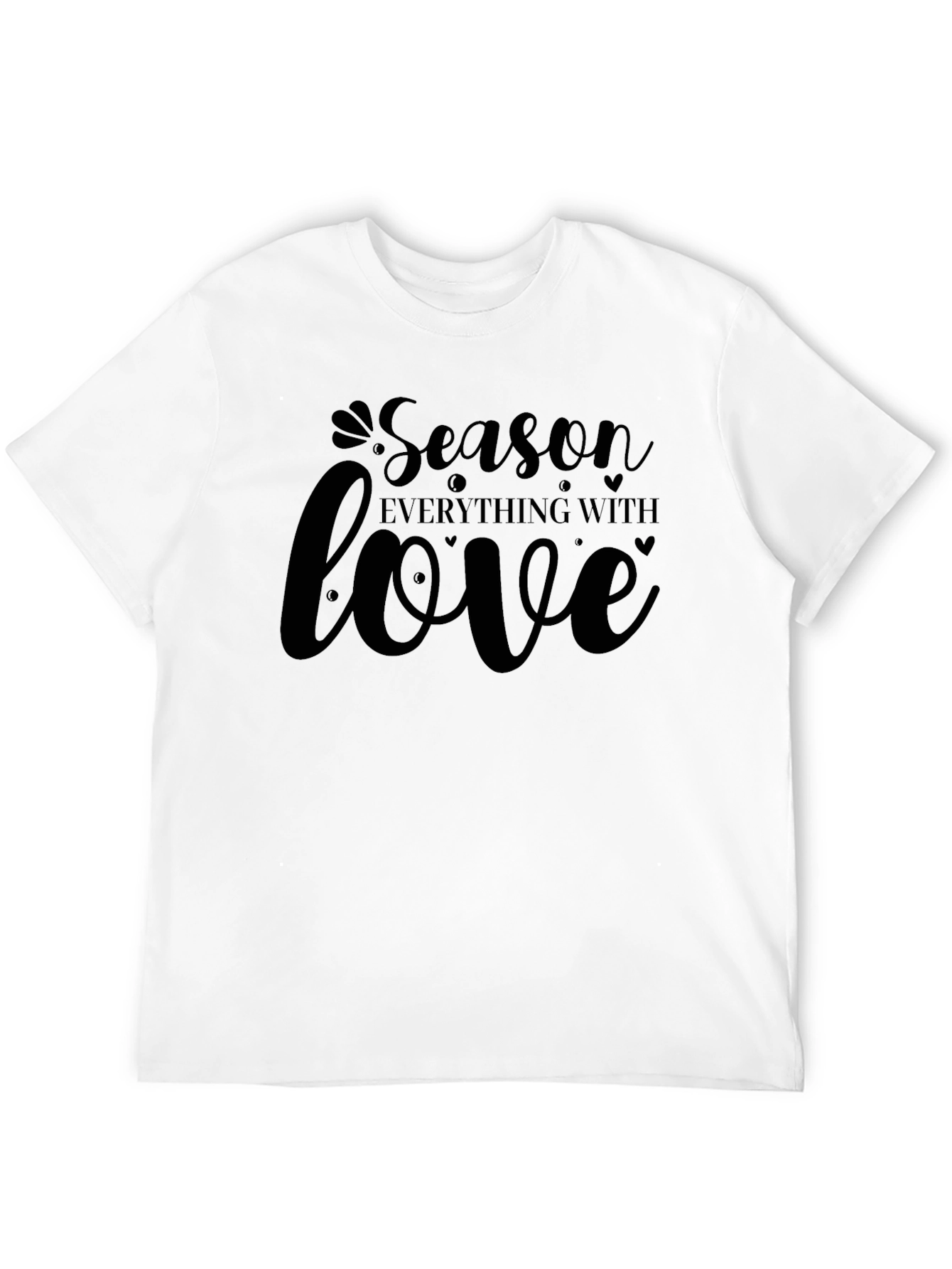Season Everything with Love Black Graphic Tee