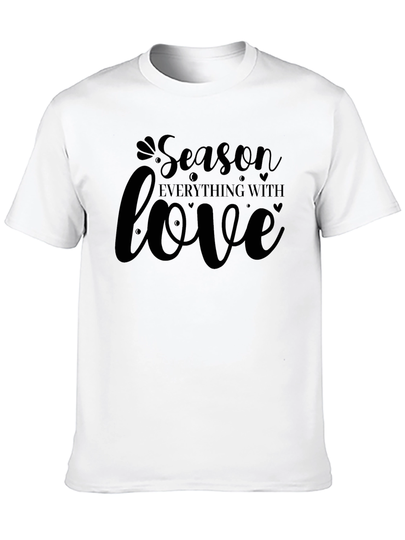 Season Everything with Love Black Graphic Tee