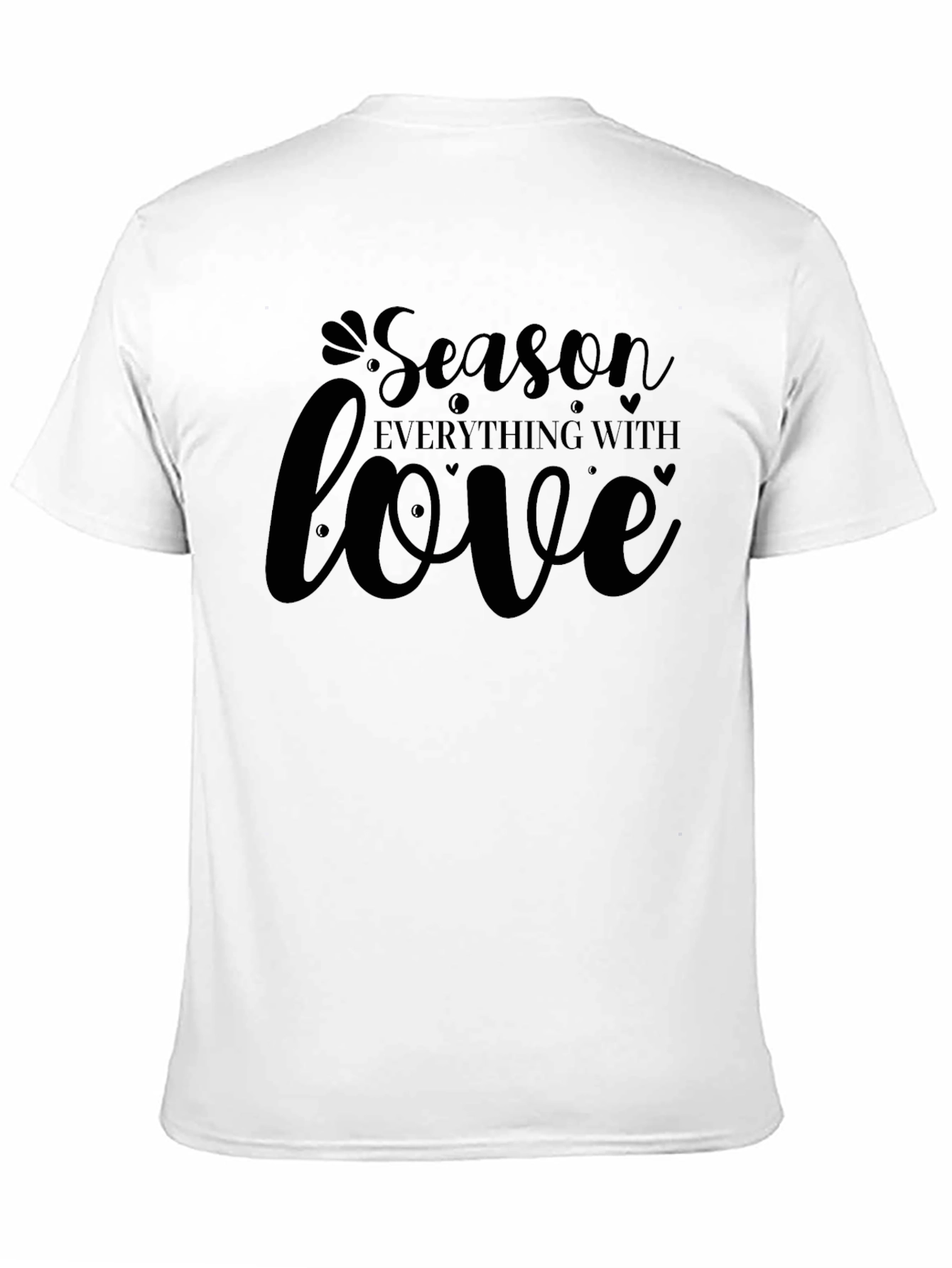 Season Everything with Love Black Graphic Tee