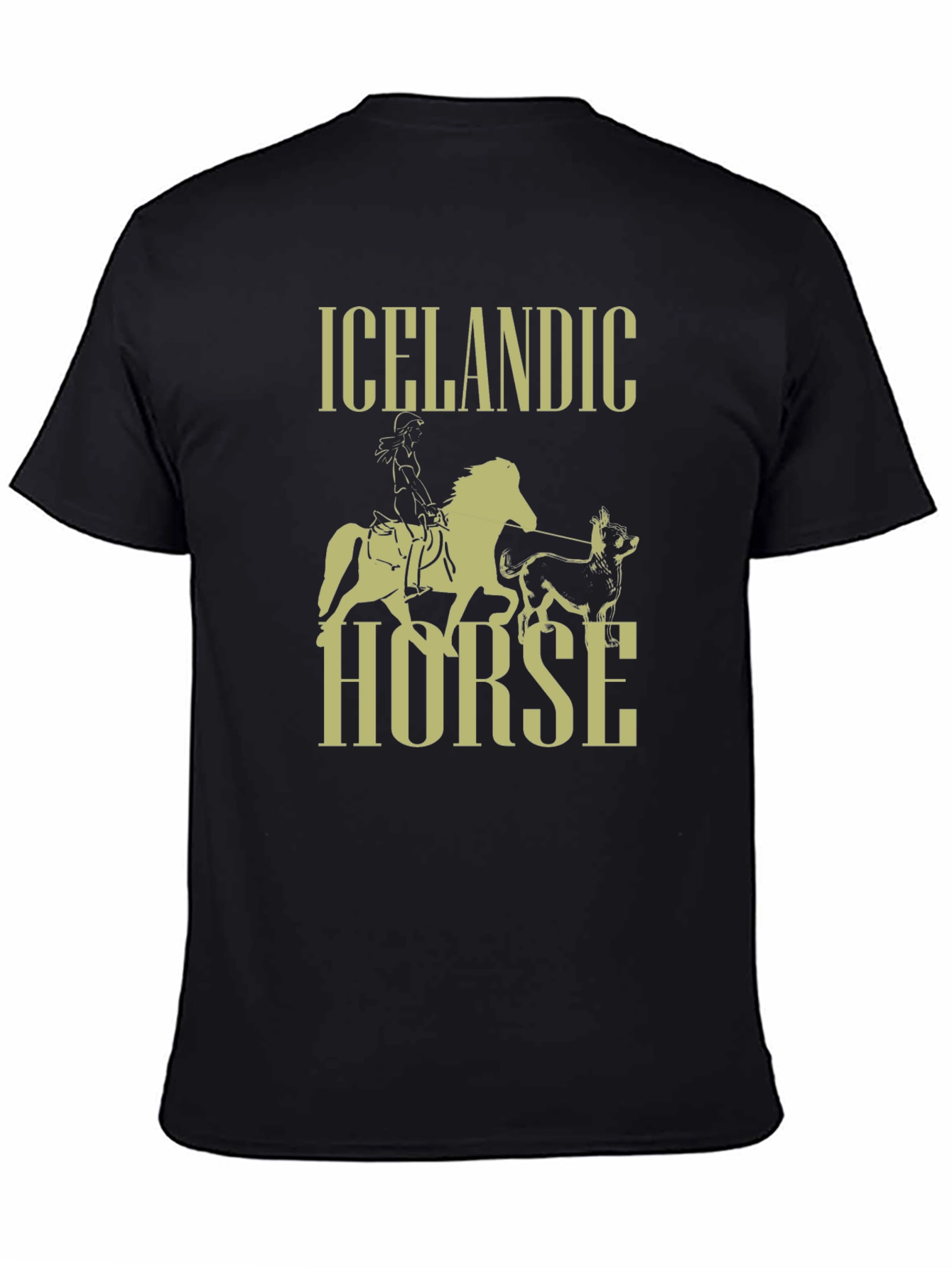 Icelandic Horse Graphic T-Shirt - Black