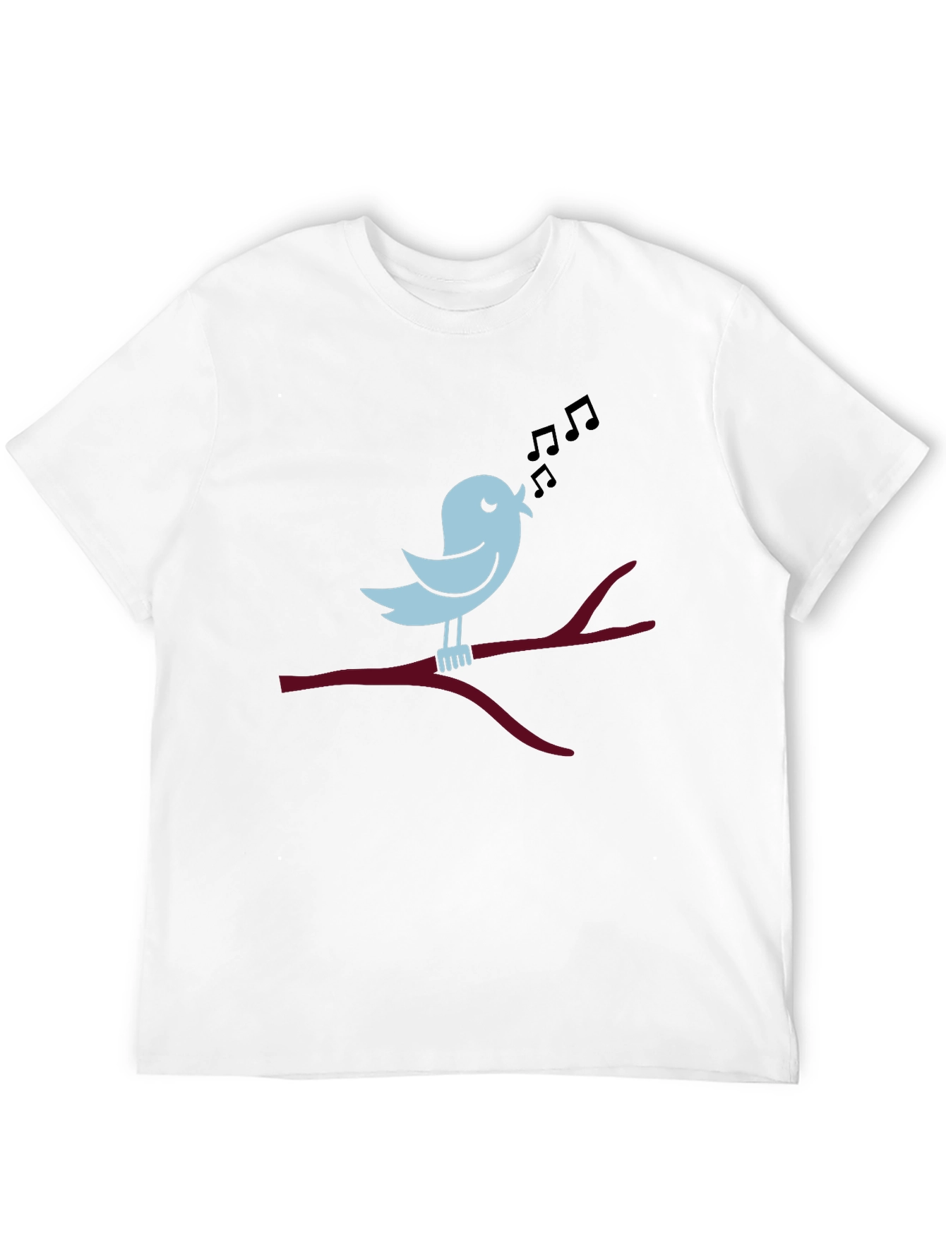 Singing Bird Graphic Tee - Casual Black T-Shirt