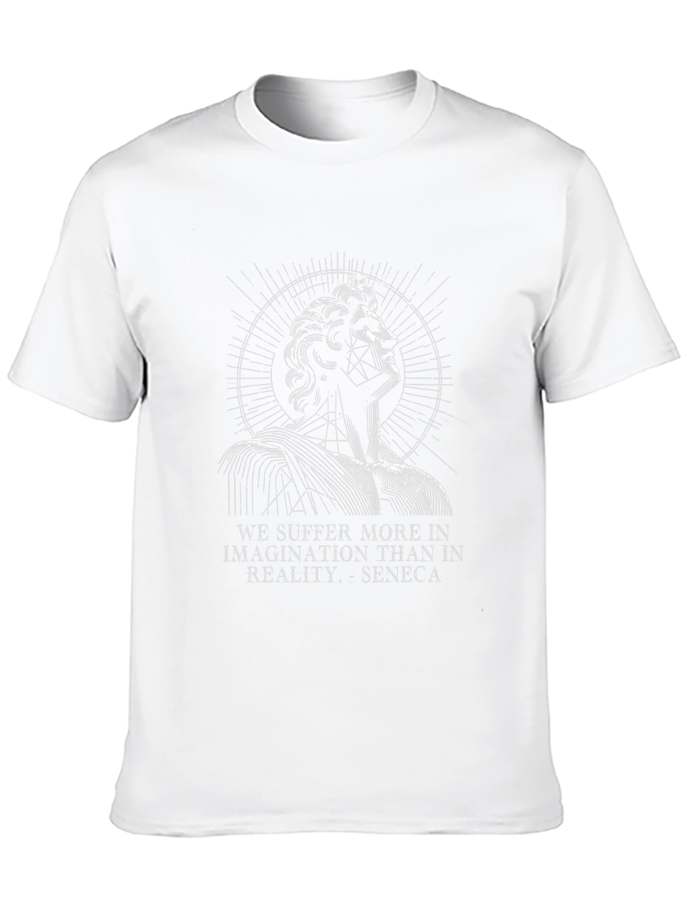 Seneca Quote T-Shirt - Imagination vs. Reality