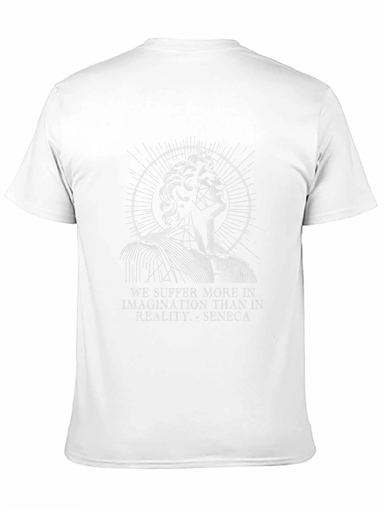Seneca Quote T-Shirt - Imagination vs. Reality