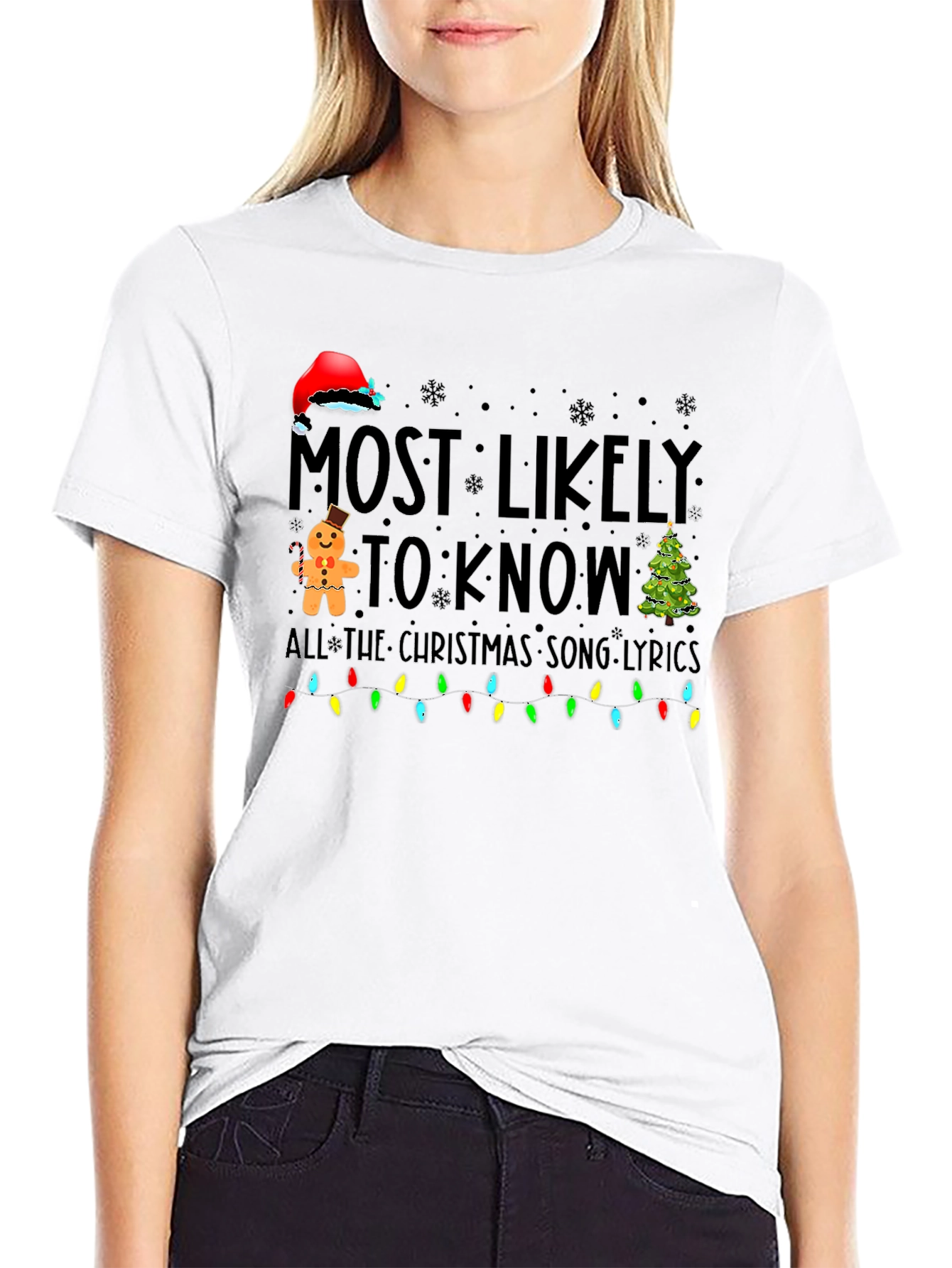 Most Likely To Know Christmas Song Lyrics T-Shirt