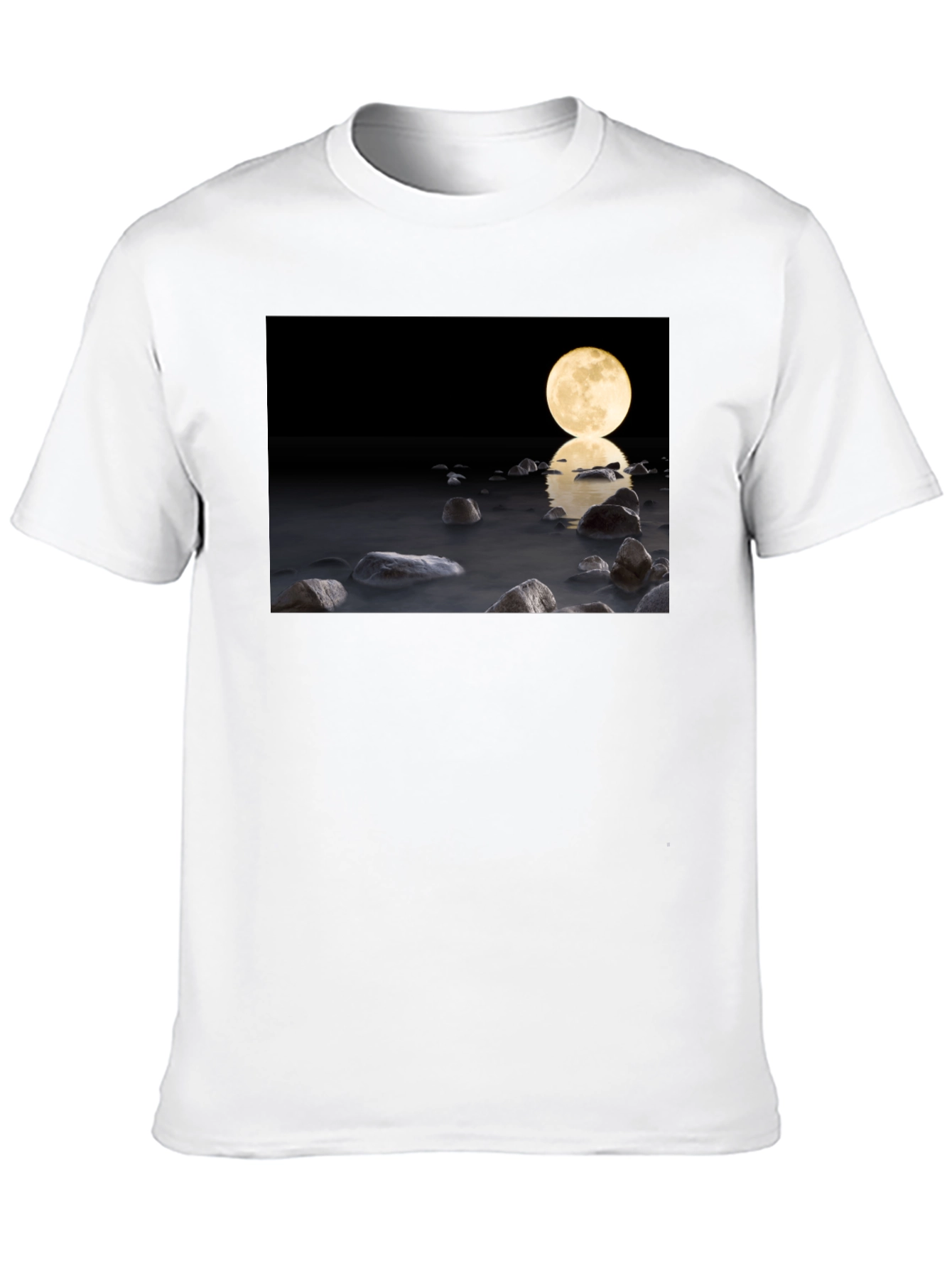 Moonlit Water Graphic Tee - Soft Cotton Blend