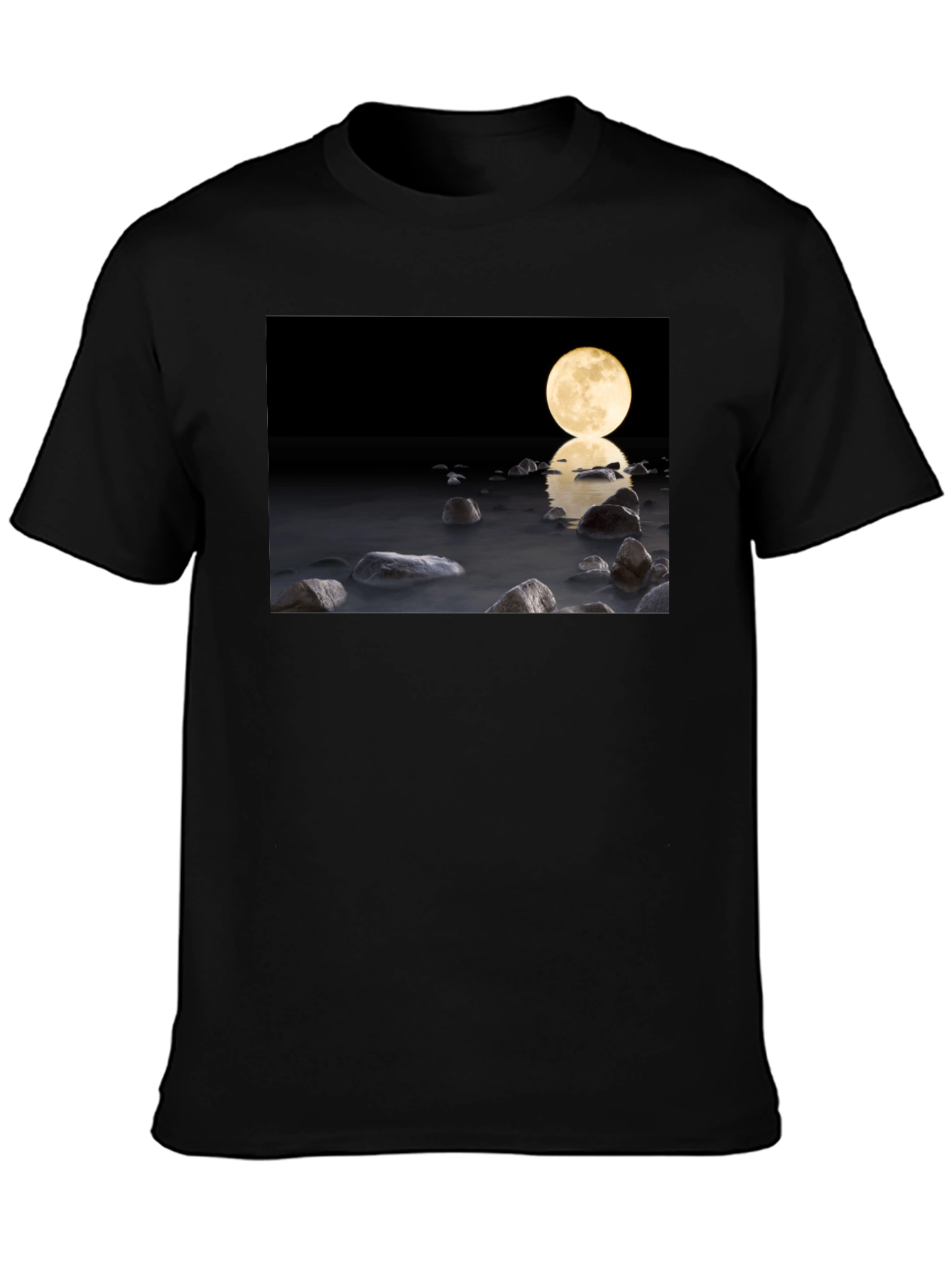 Moonlit Water Graphic Tee - Soft Cotton Blend