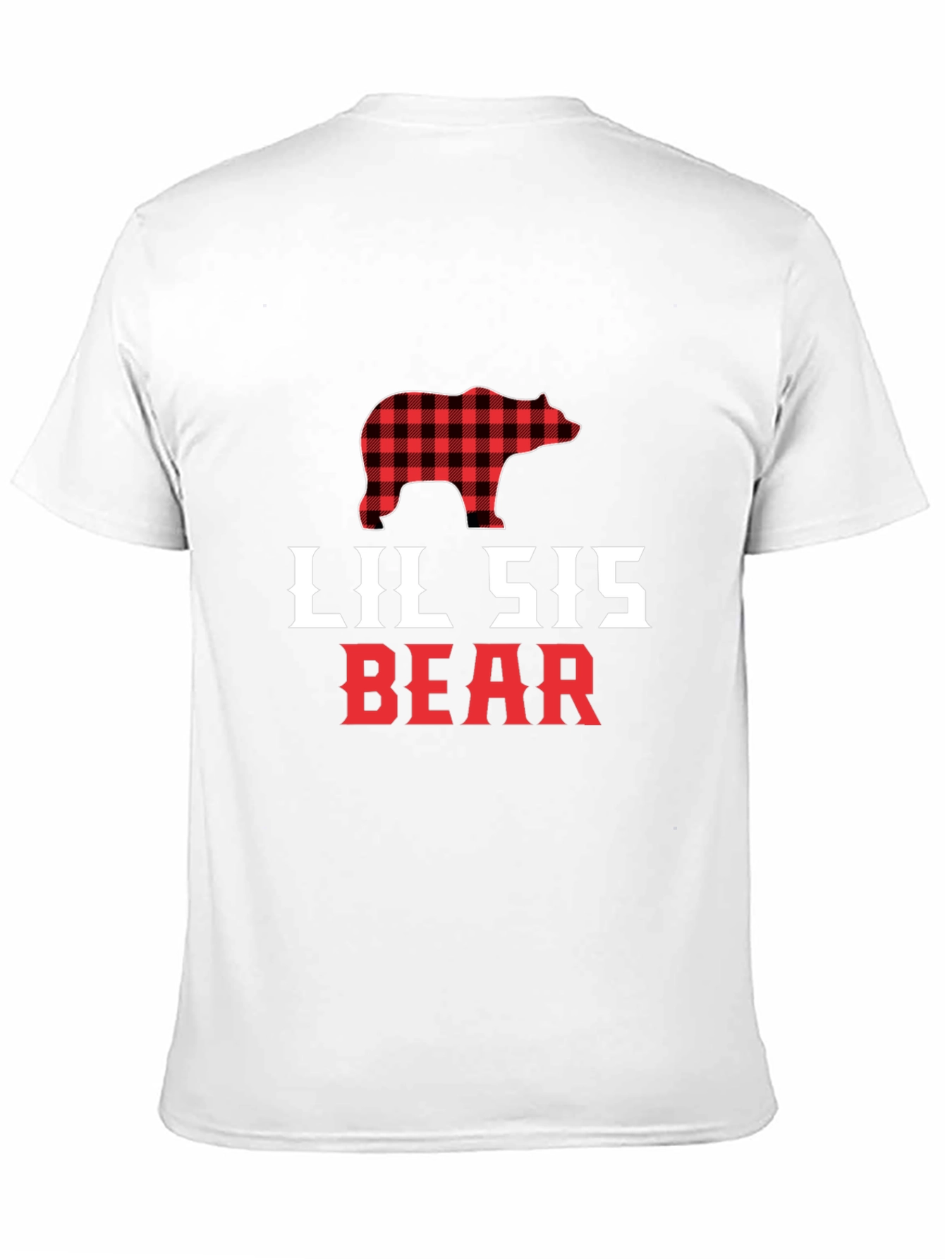 Lil Sis Bear Buffalo Plaid T-Shirt