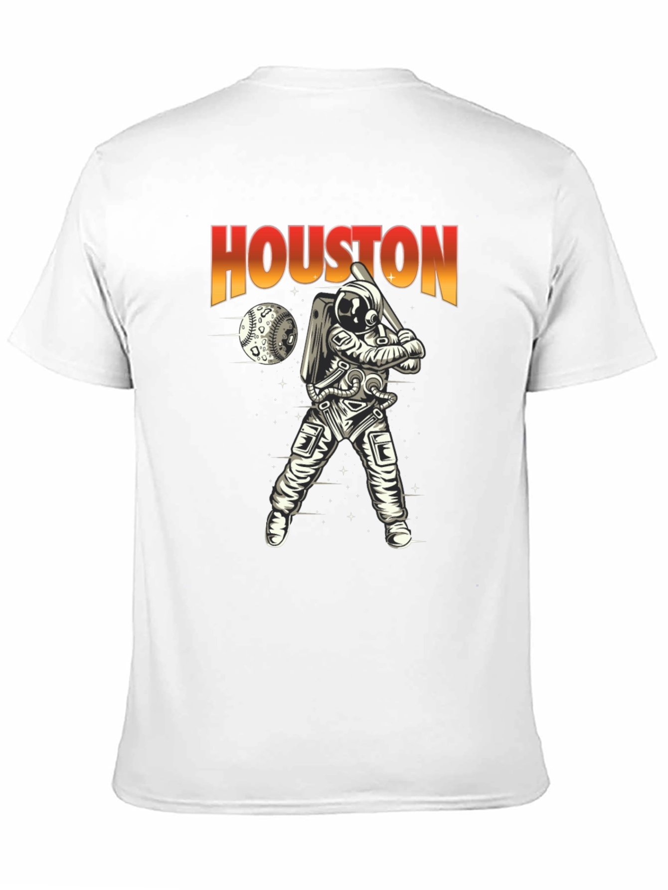 Houston Astronaut Baseball T-Shirt - Unique Space Design