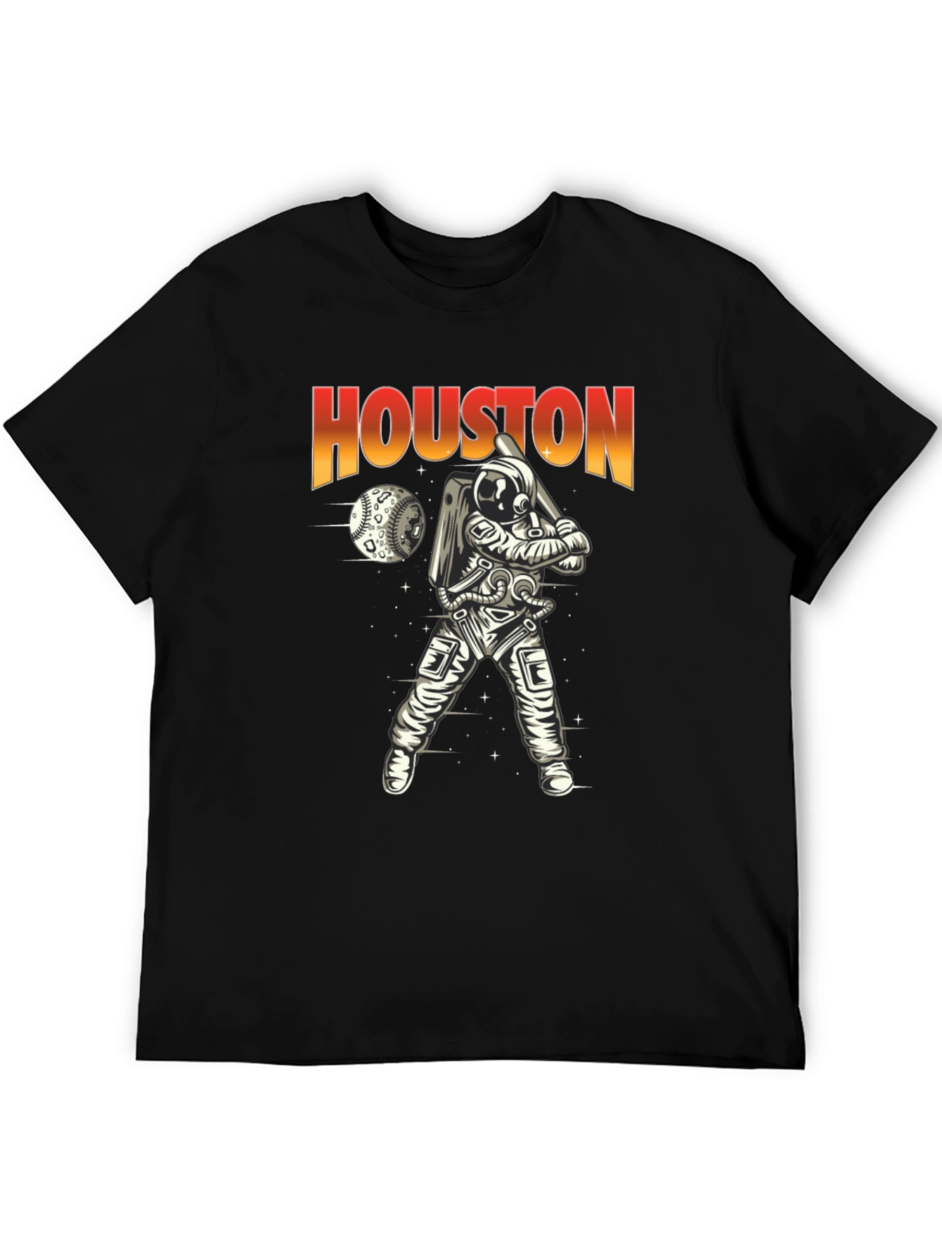 Houston Astronaut Baseball T-Shirt - Unique Space Design