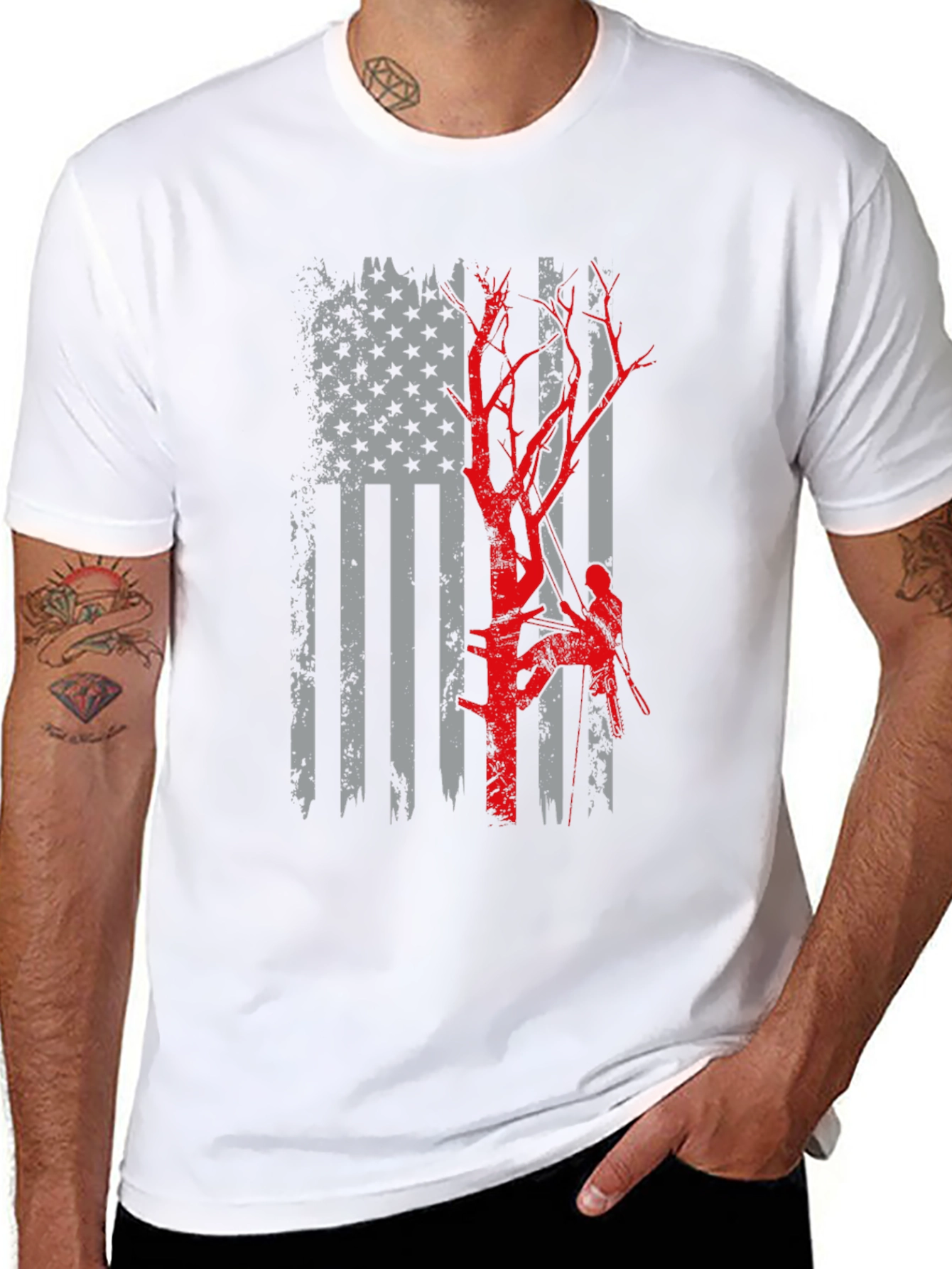 Arborist American Flag T-Shirt
