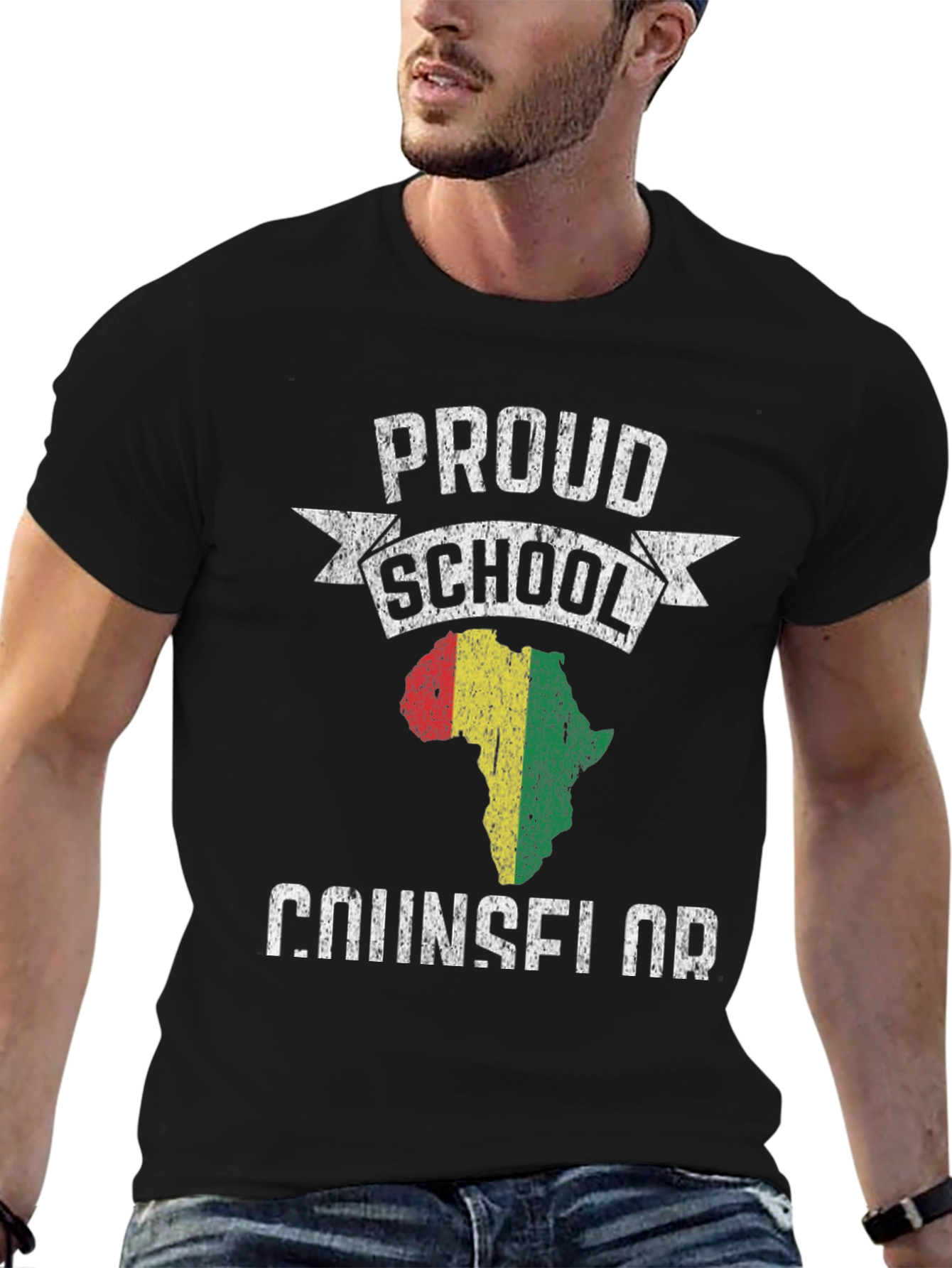 Proud School Counselor Africa T-Shirt