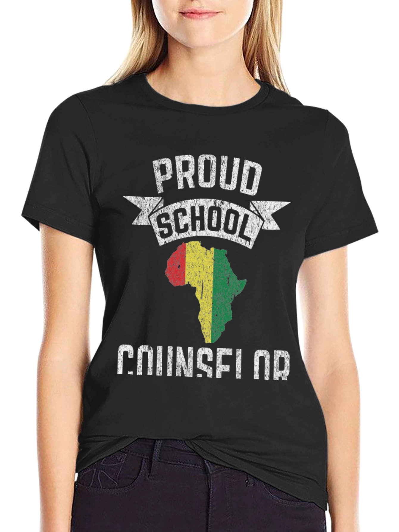 Proud School Counselor Africa T-Shirt