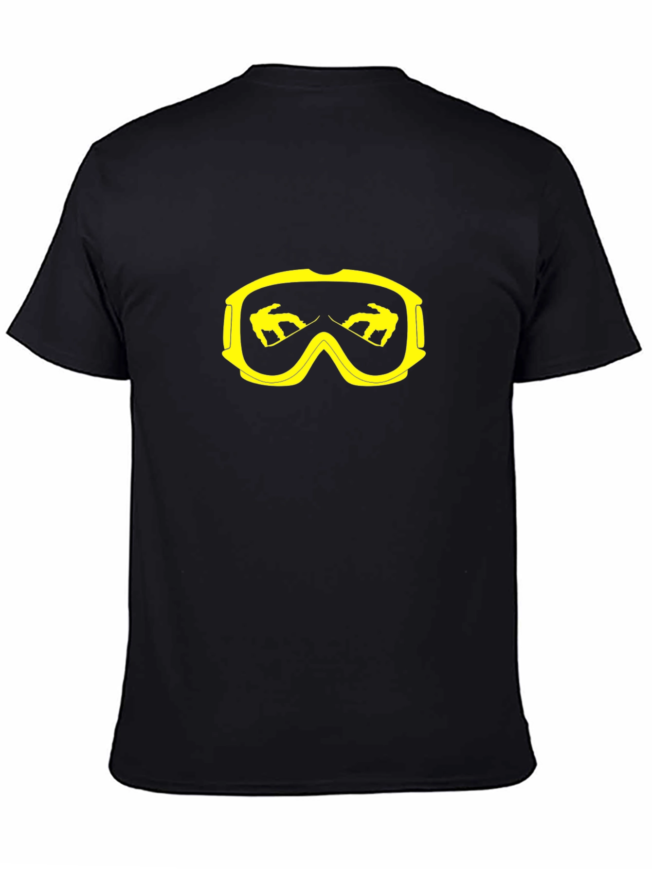 Cool Black T-Shirt with Yellow Goggle Graphic