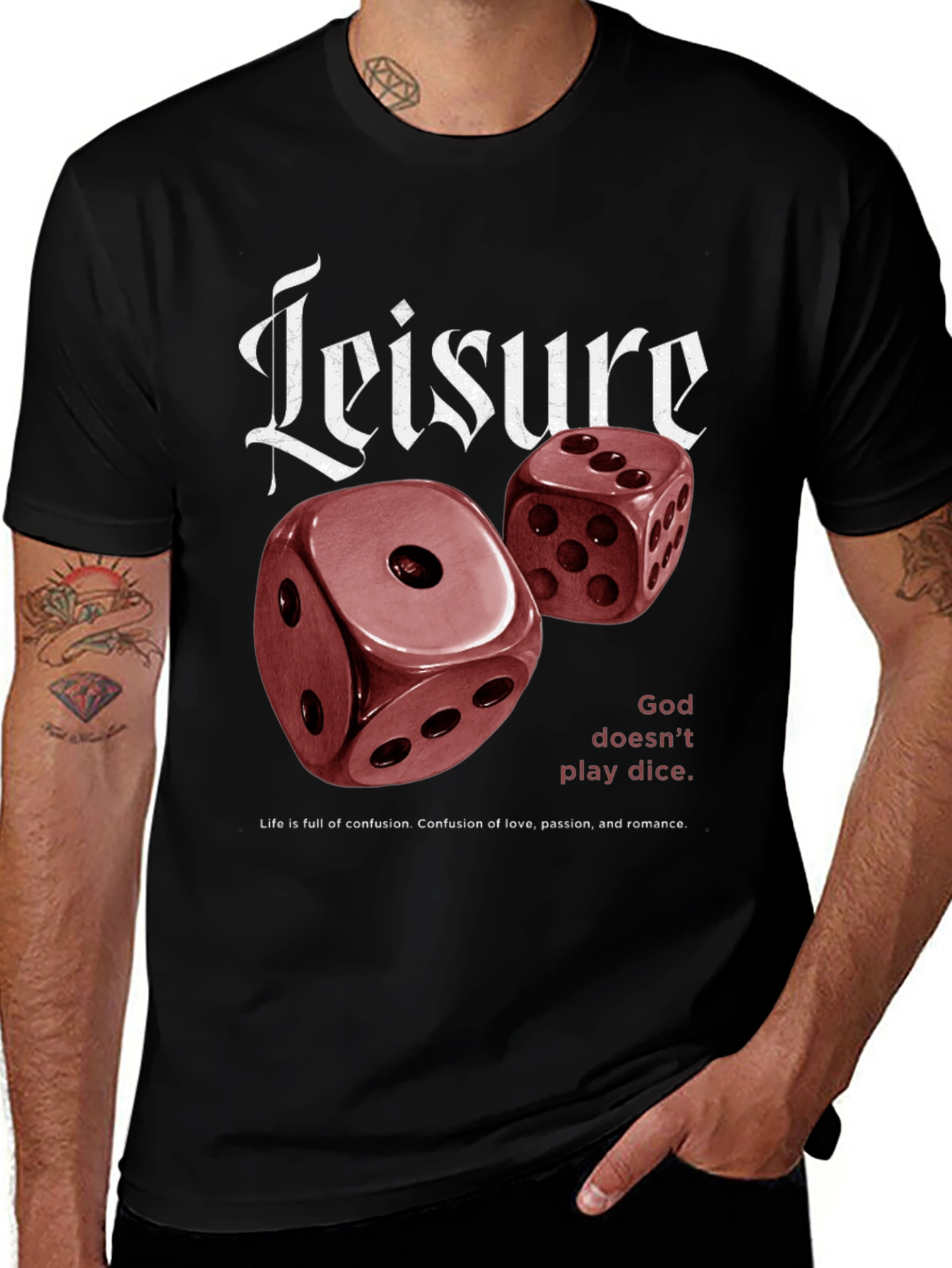 Leisure Dice Graphic Print T-Shirt