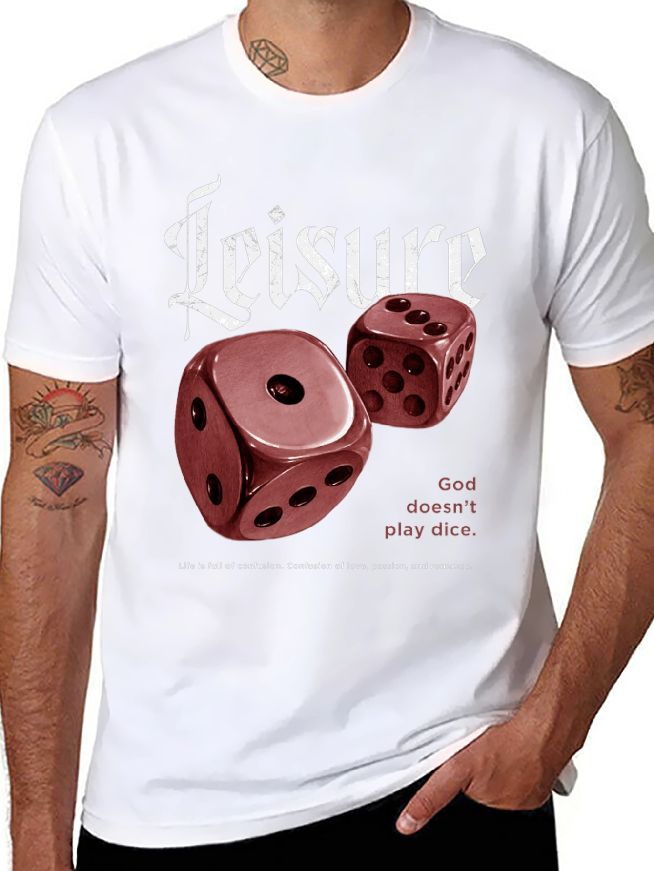 Leisure Dice Graphic Print T-Shirt