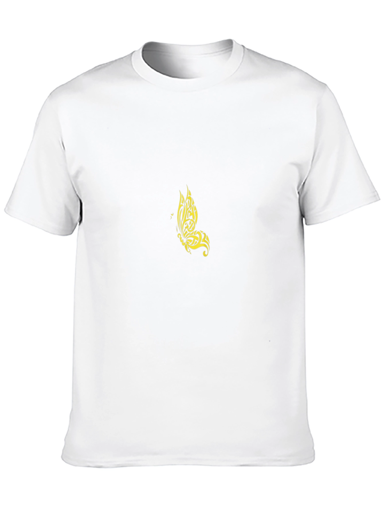 Mens Black T-Shirt with Butterfly Design