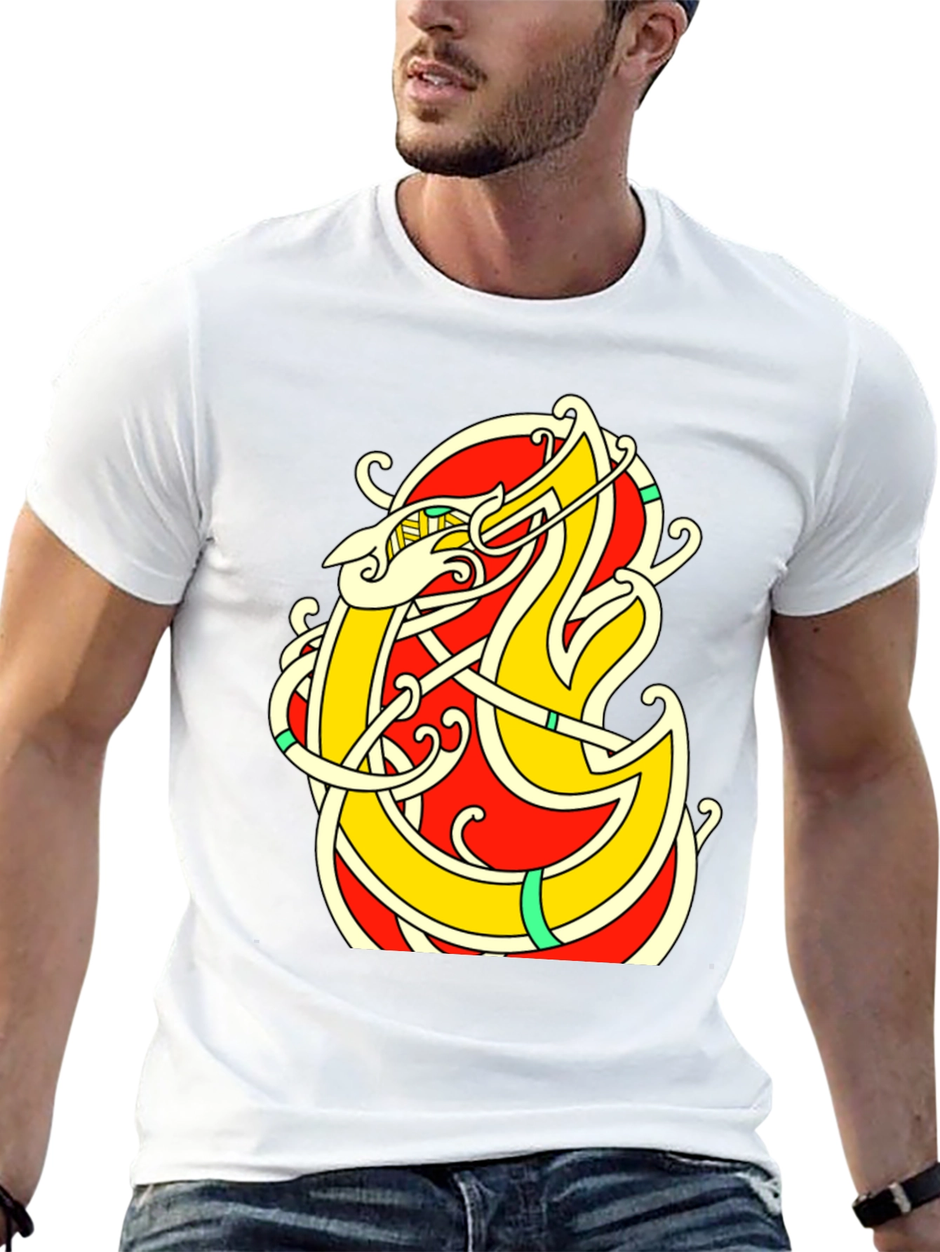 Celtic Dragon Knot T-Shirt - Black