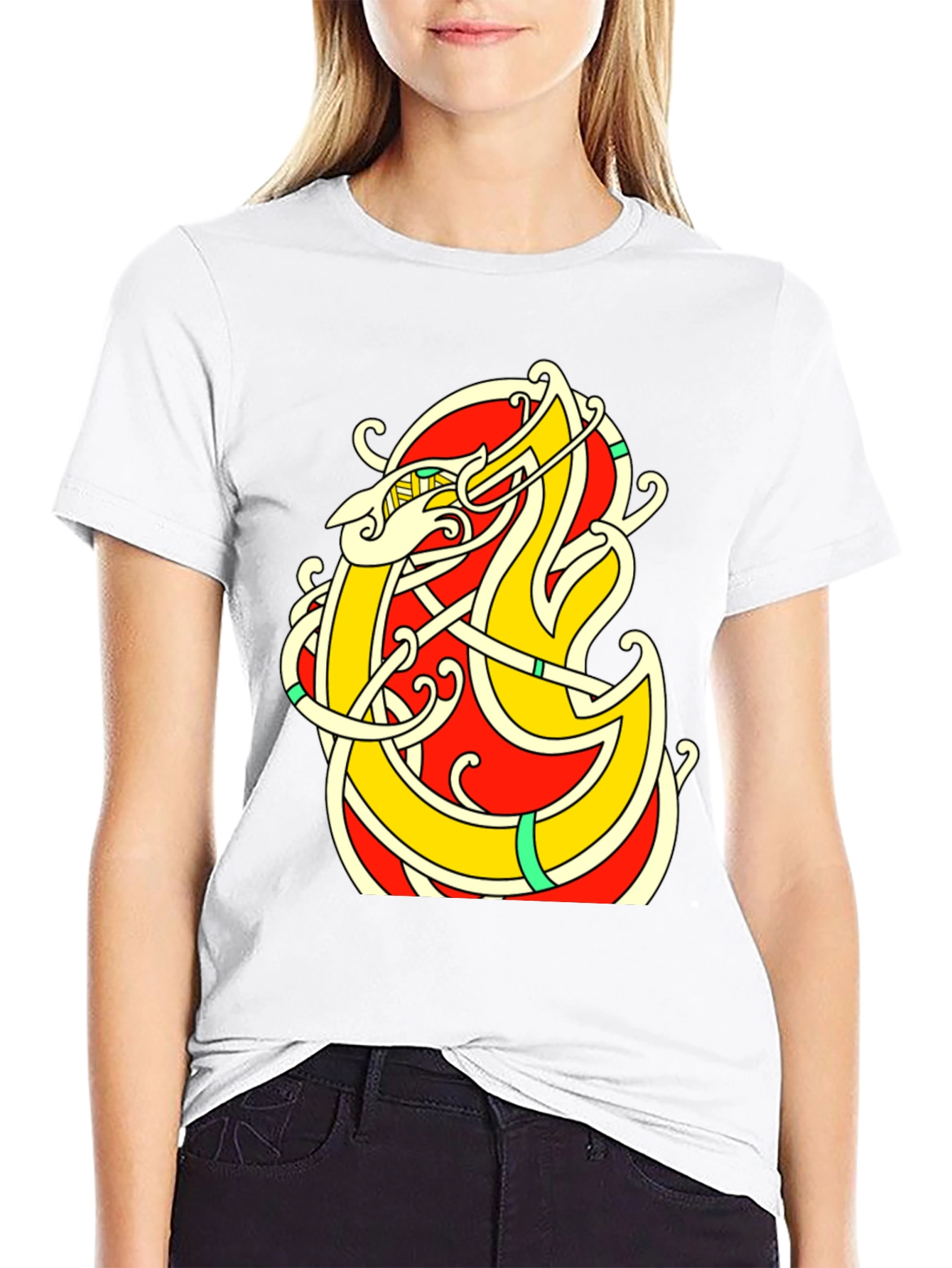 Celtic Dragon Knot T-Shirt - Black