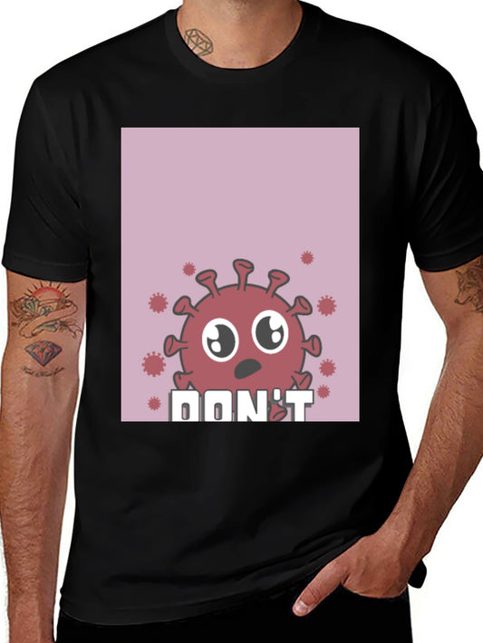Cartoon Virus Graphic T-Shirt