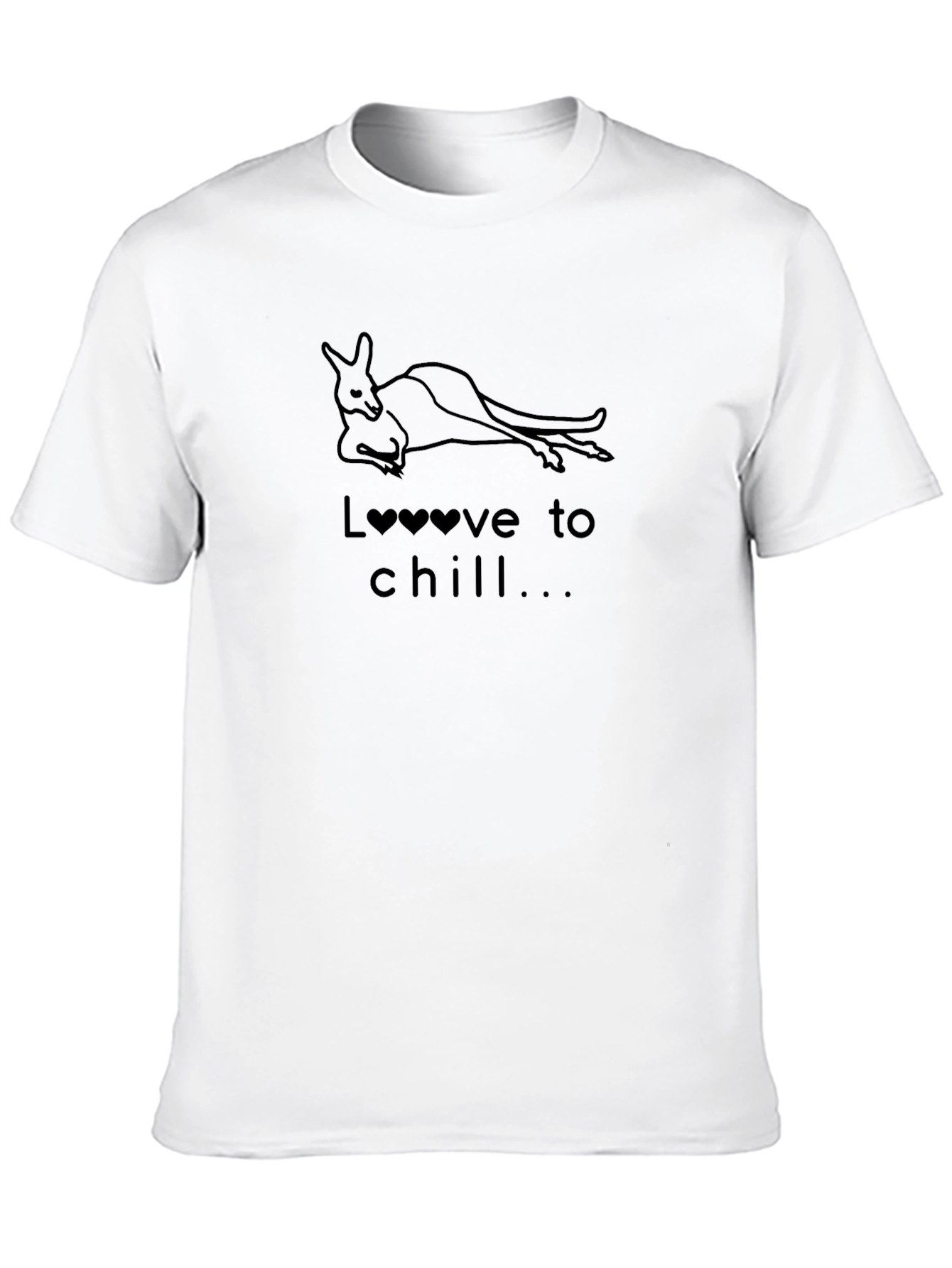 Chill Kangaroo Graphic Tee - Relaxed Comfort