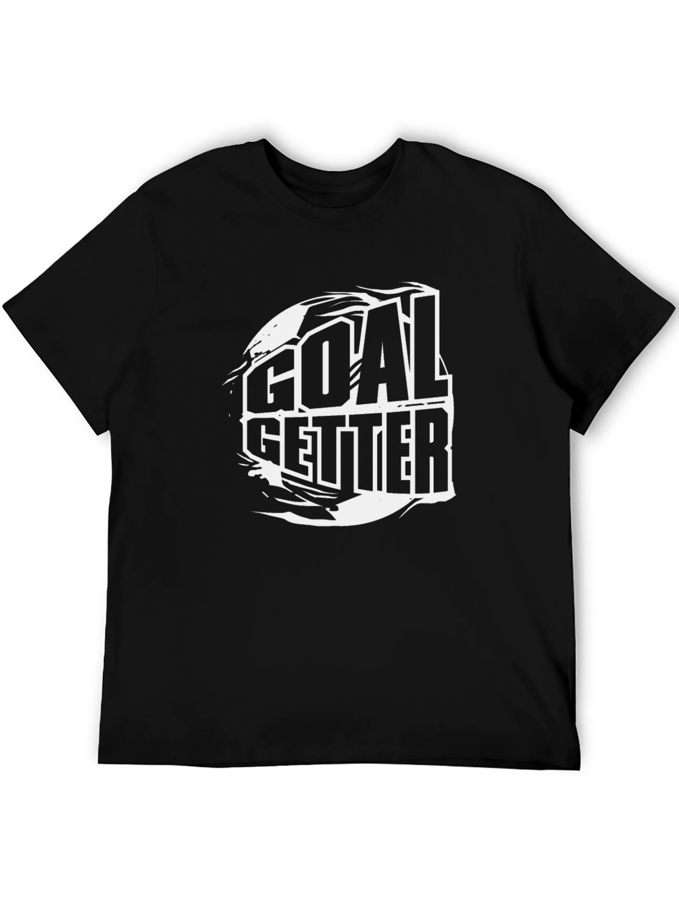 Goal Getter Graphic T-Shirt - Black Crew Neck Tee