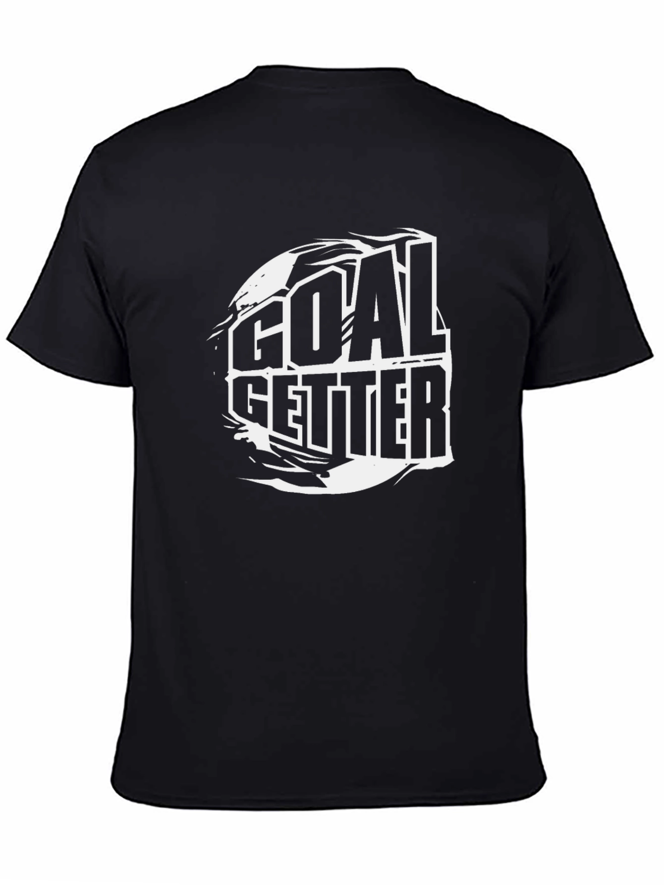 Goal Getter Graphic T-Shirt - Black Crew Neck Tee