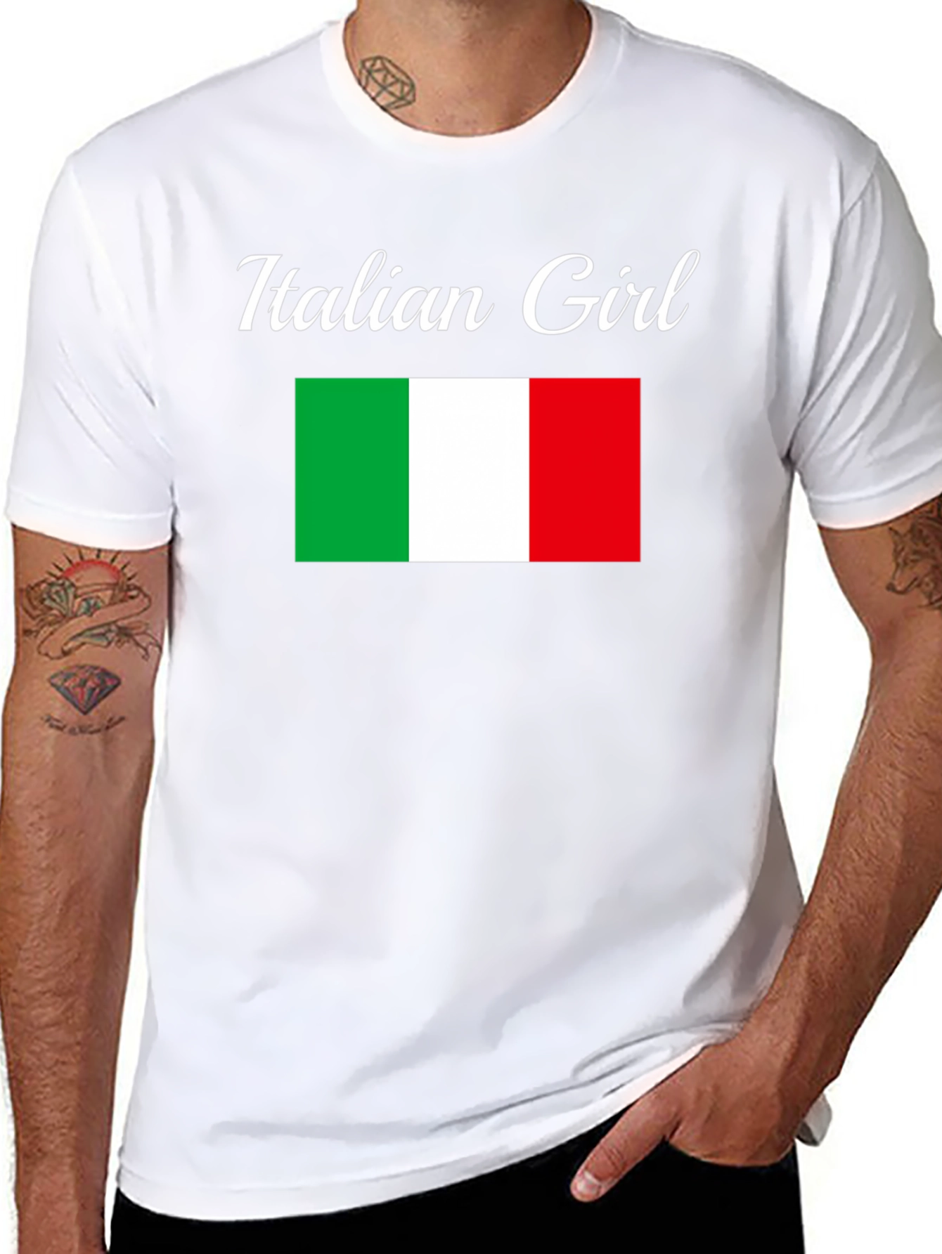 Italian Girl Flag T-Shirt