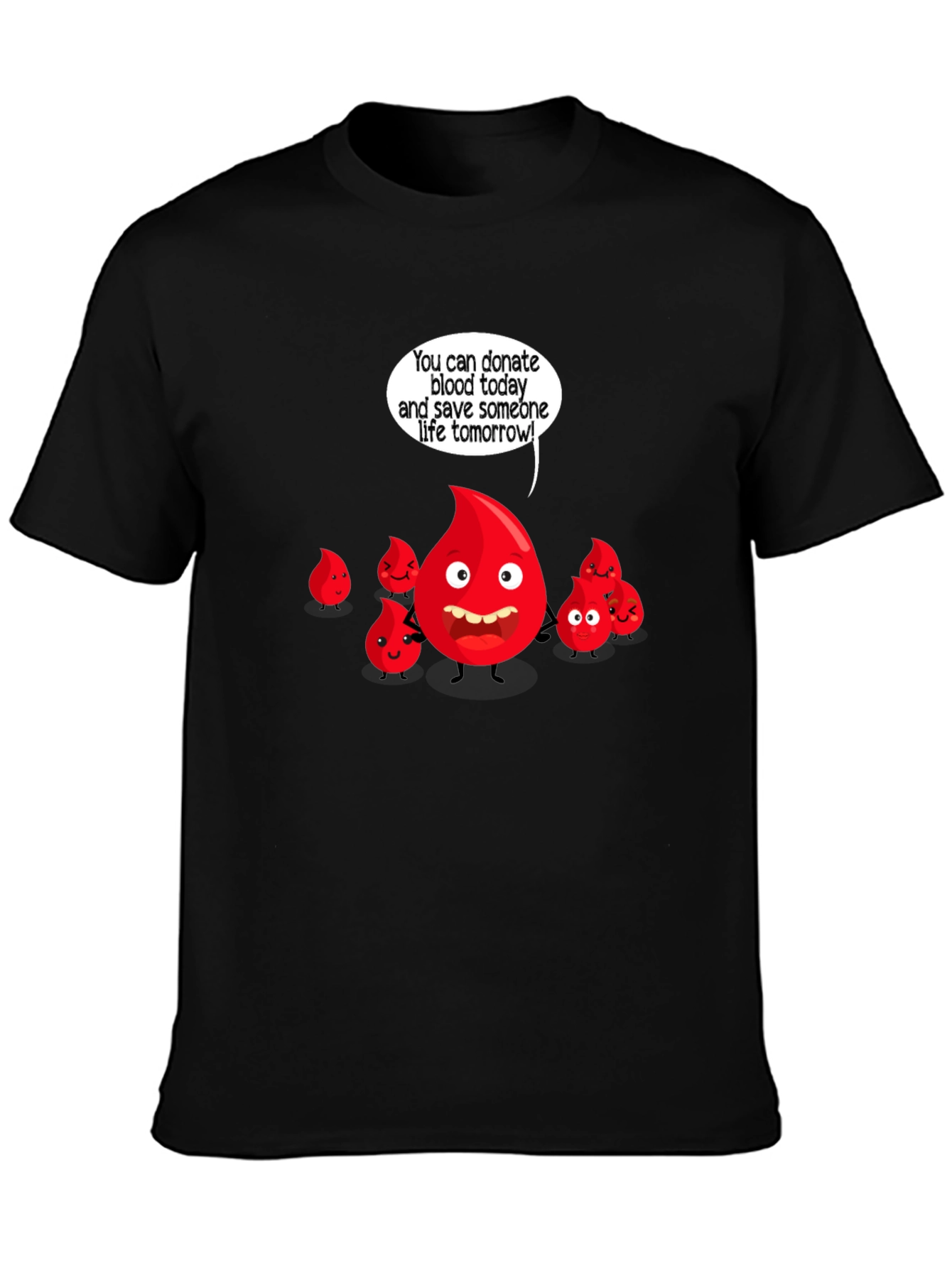 Donate Blood Cartoon Graphic Tee