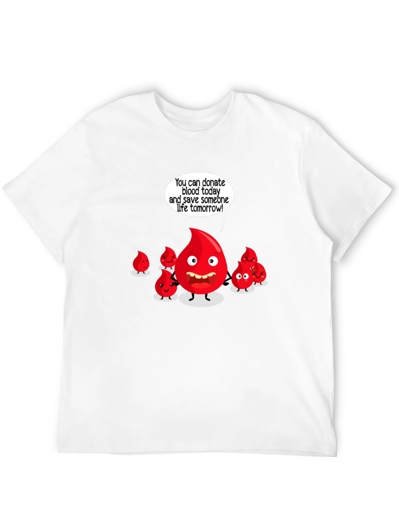 Donate Blood Cartoon Graphic Tee