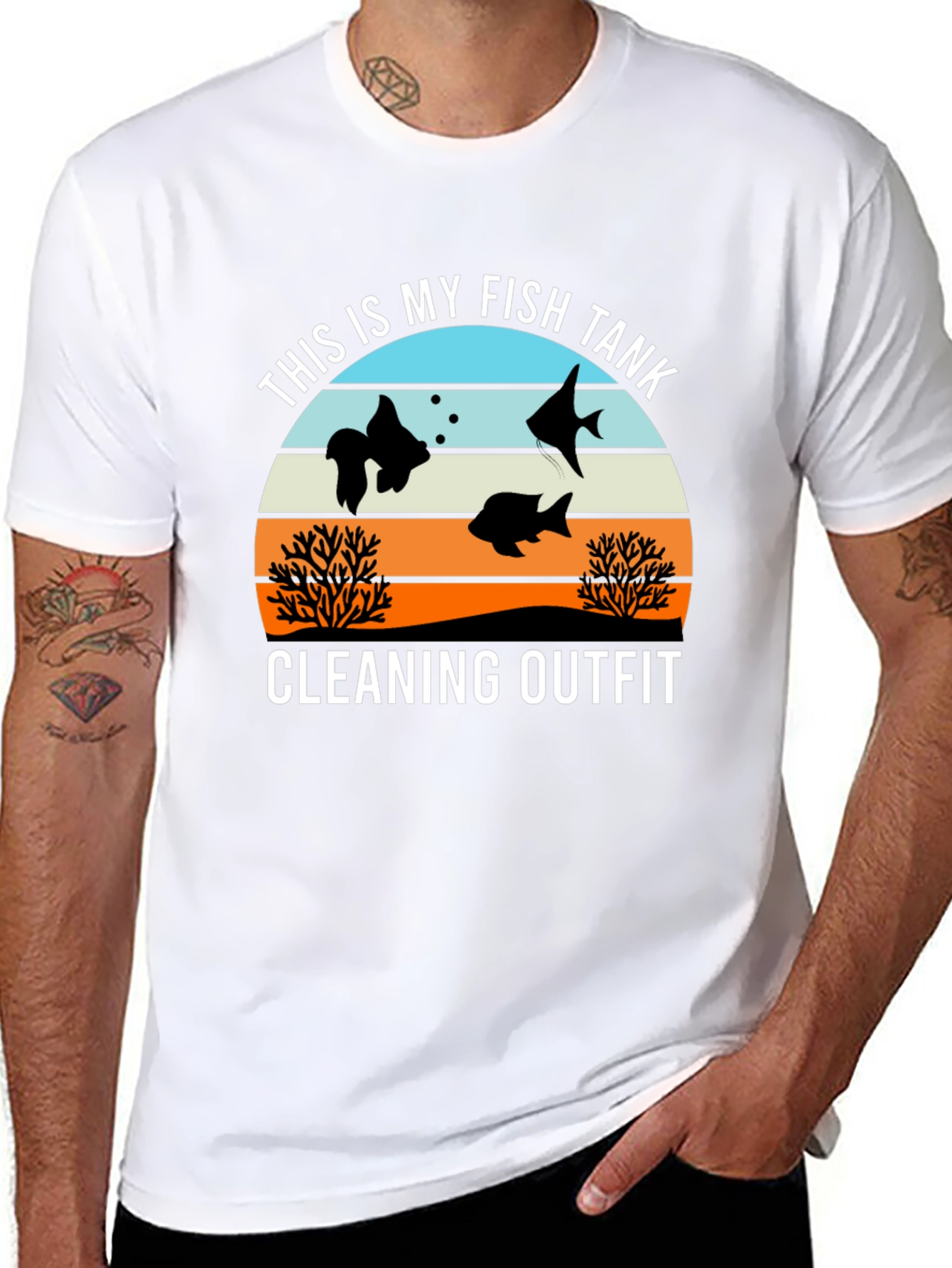 Funny Fish Tank Cleaning Outfit T-Shirt