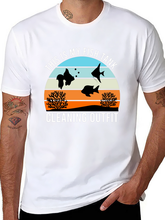 Funny Fish Tank Cleaning Outfit T-Shirt