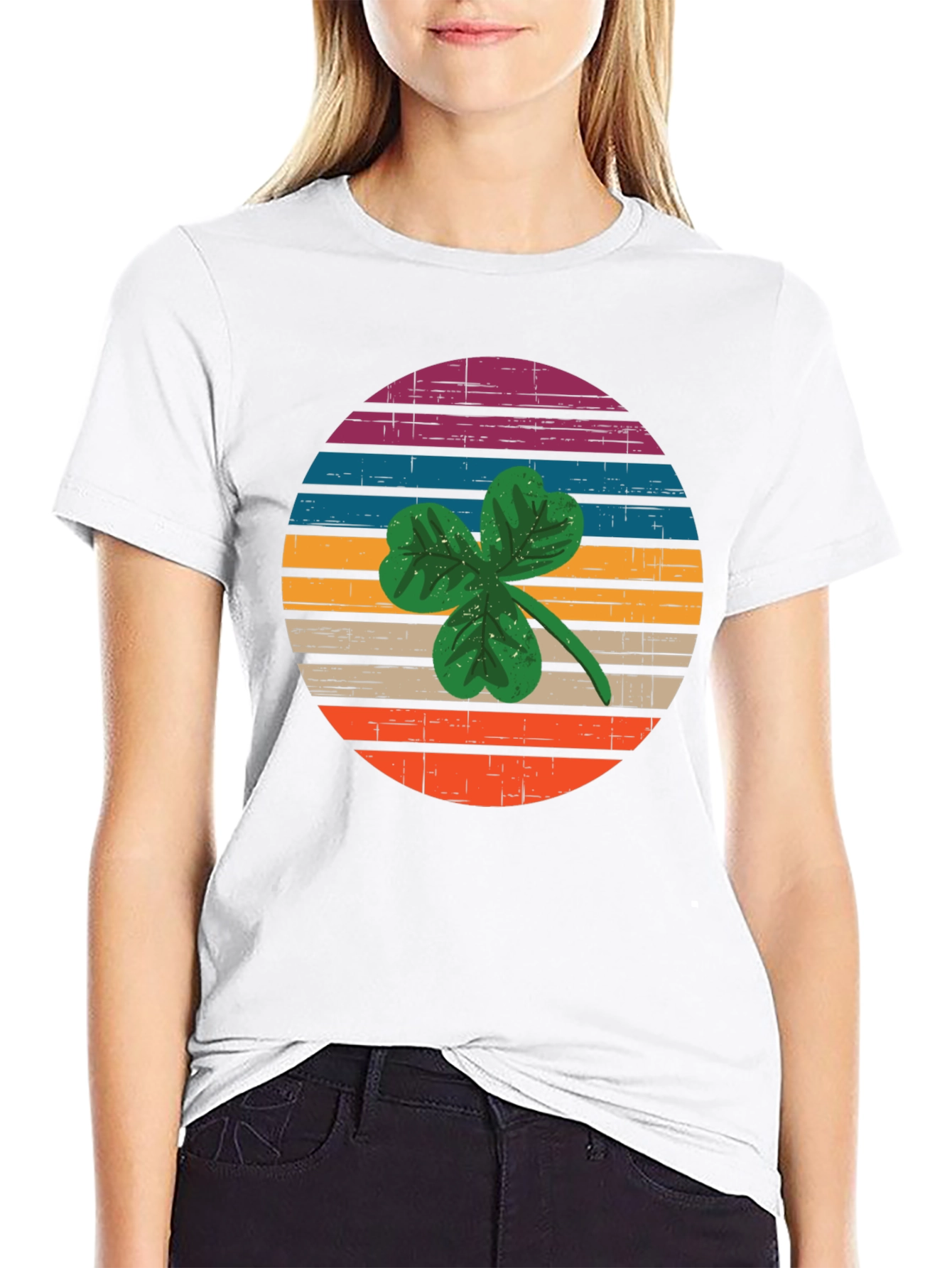 Retro Shamrock Graphic T-Shirt