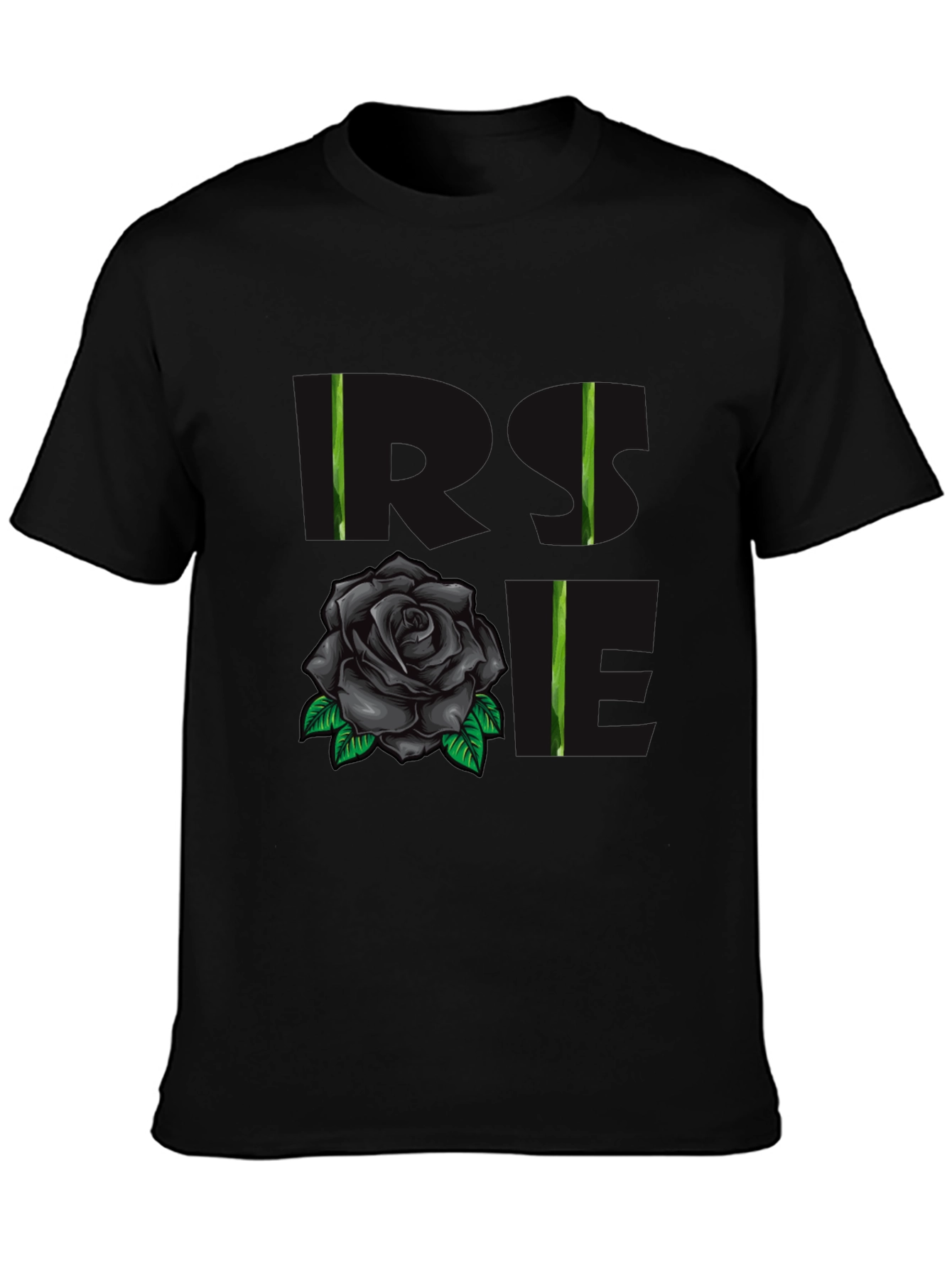 Rose Love Graphic T-Shirt - Black