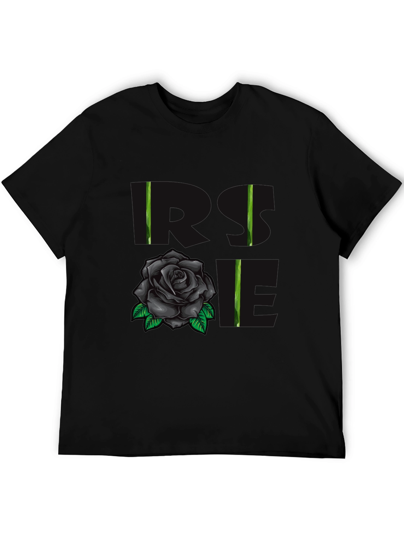 Rose Love Graphic T-Shirt - Black
