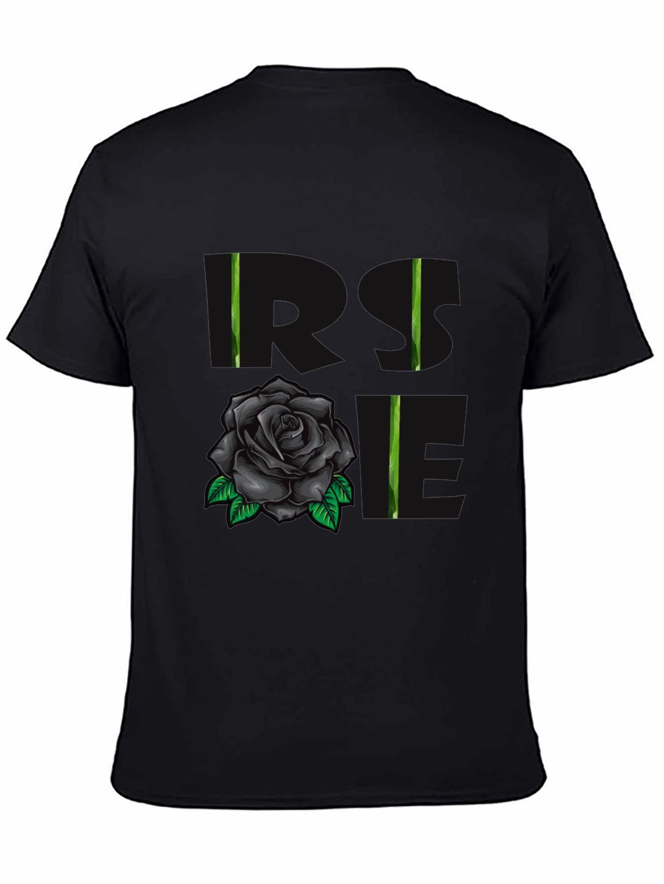 Rose Love Graphic T-Shirt - Black